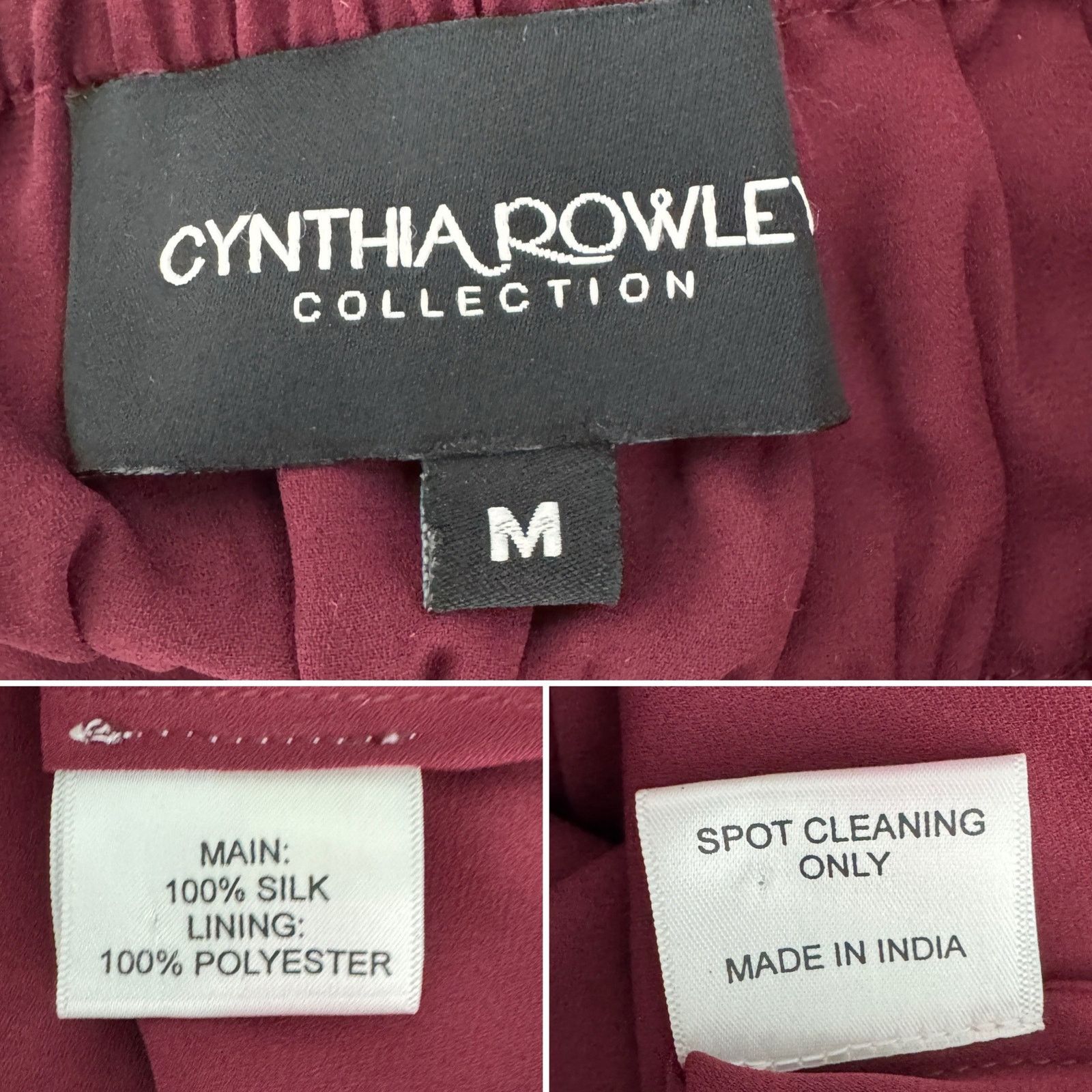 Cynthia Rowley Cynthia Rowley Buckle Up Silk Organza Dress burgundy size M Size M / US 6-8 / IT 42-44 - 12 Thumbnail