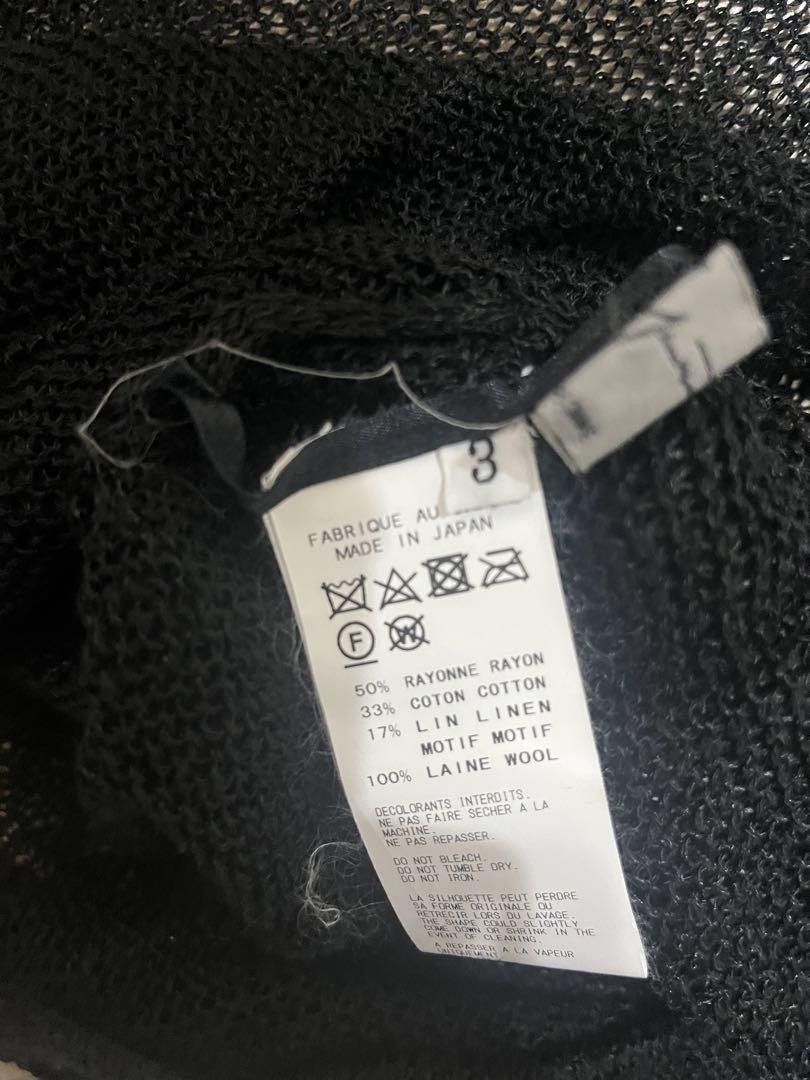Yohji Yamamoto yohji yamamoto pour homme Sheer/black long cardigan Size US L / EU 52-54 / 3 - 4 Thumbnail