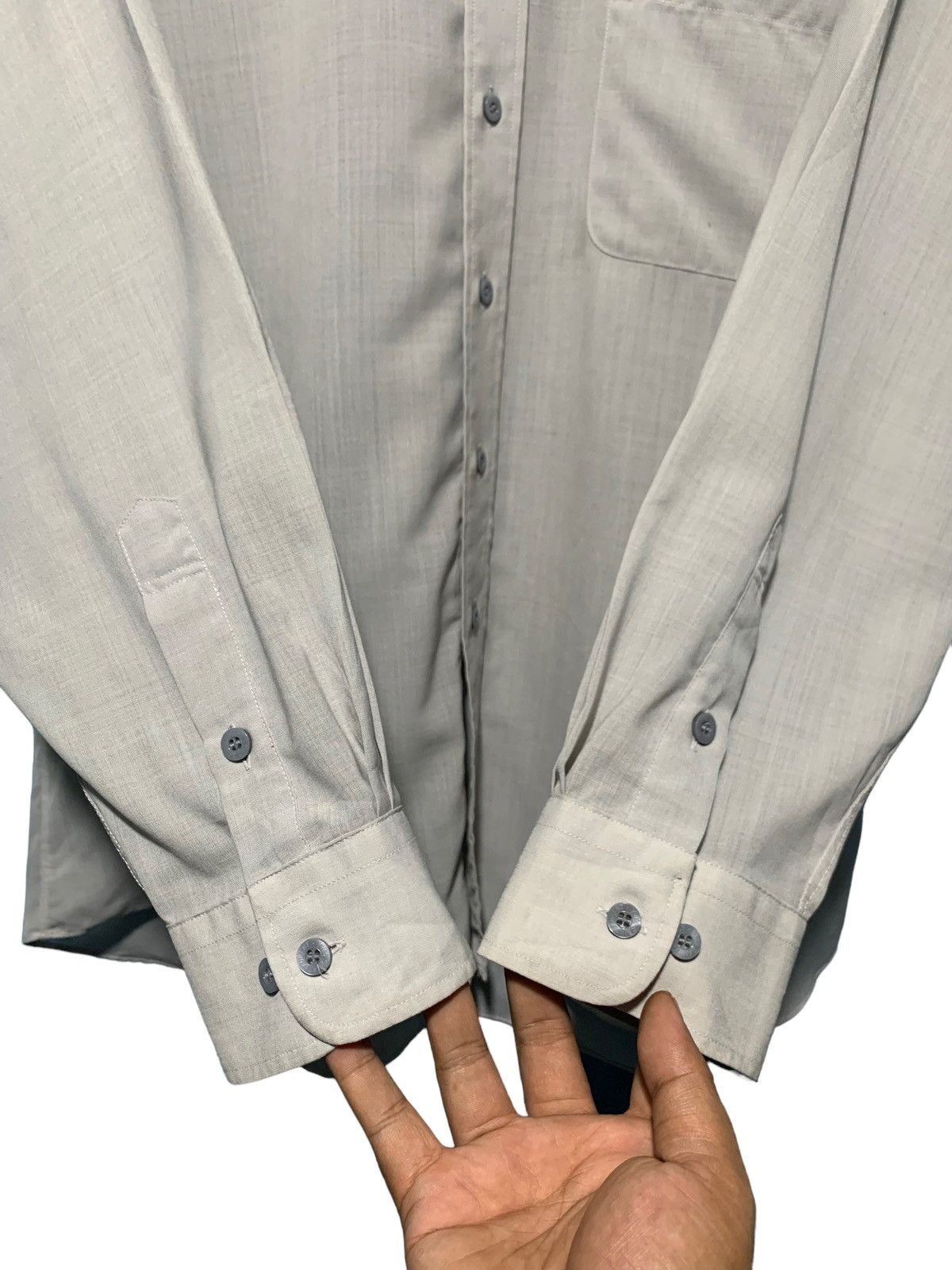Yves Saint Laurent Vintage Yves Saint Laurent luxury grey button up shirt Size US XL / EU 56 / 4 - 3 Thumbnail