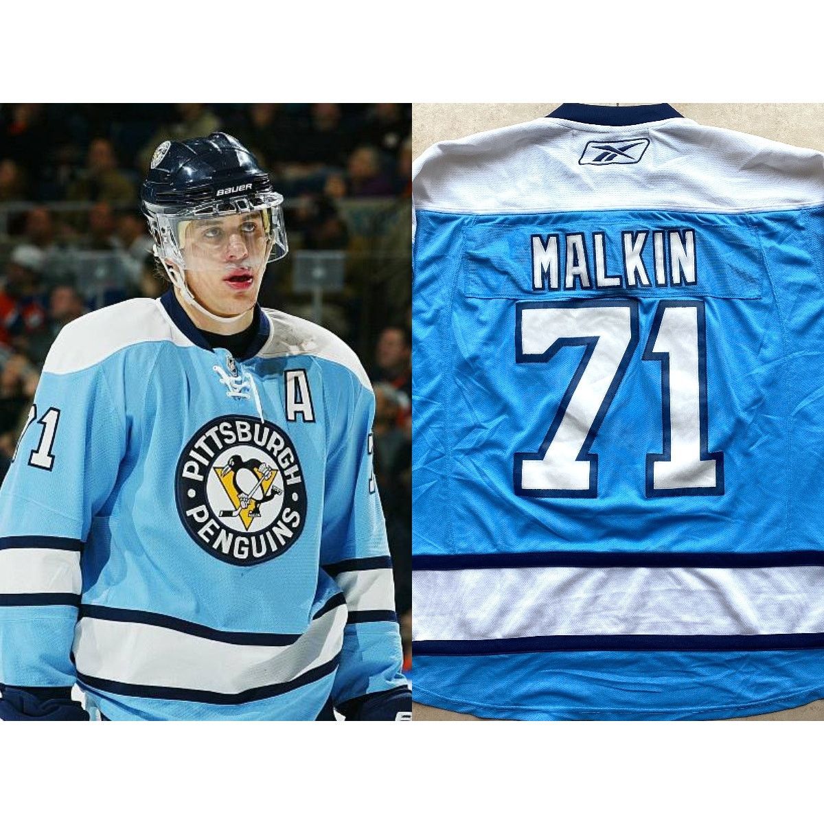 NHL × Reebok MALKIN Pittsburgh Penguins 2008 RBK jersey XL blue NHL vtg Size US XL / EU 56 / 4 - 1 Thumbnail