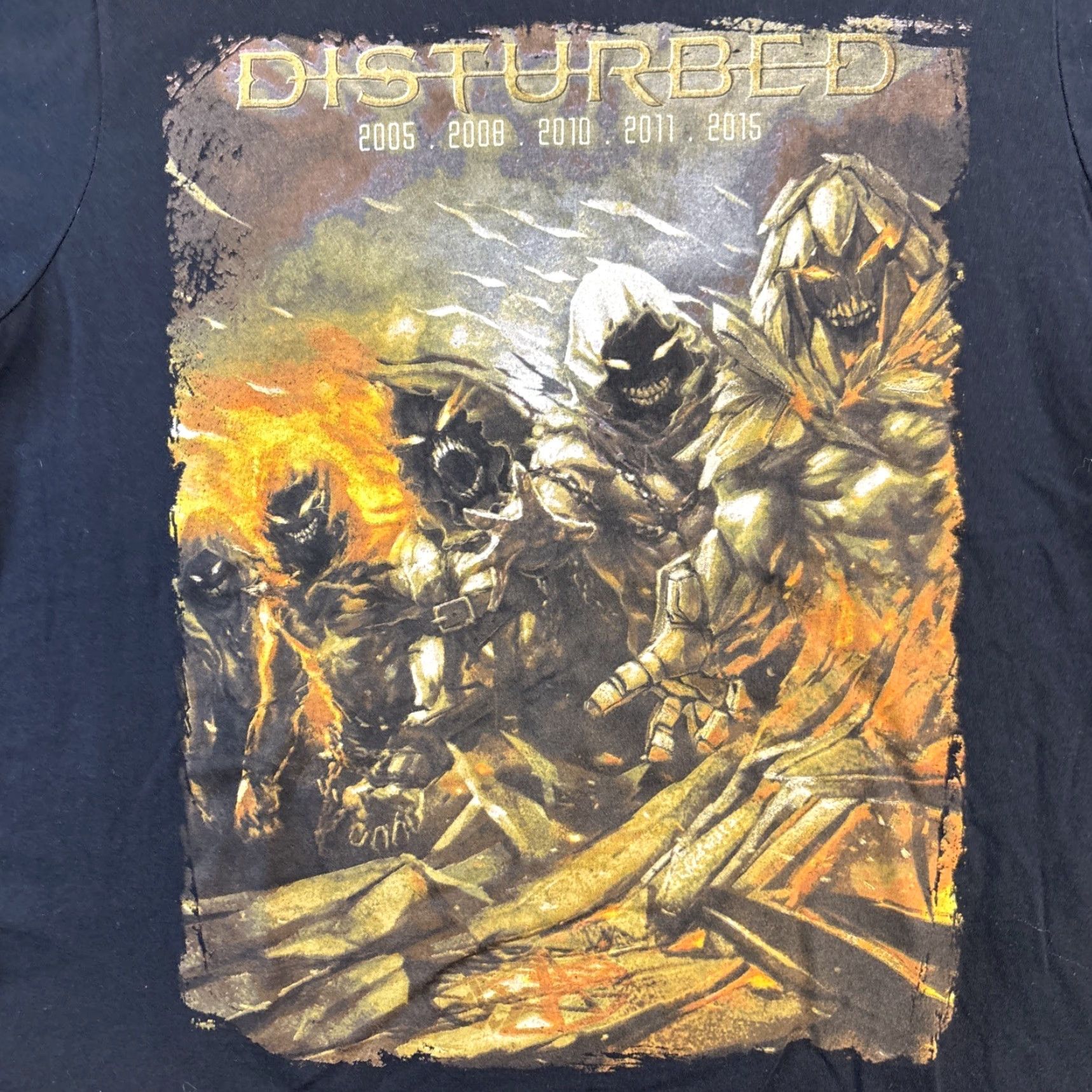 Vintage Disturbed Through the Years 2005-2015 Band T-Shirt Mens Size L Black Crew Neck Short Sleeve Cotton Knit Graphic Print Regular Vintage: No - The Guy Size US L / EU 52-54 / 3 - 2 Thumbnail