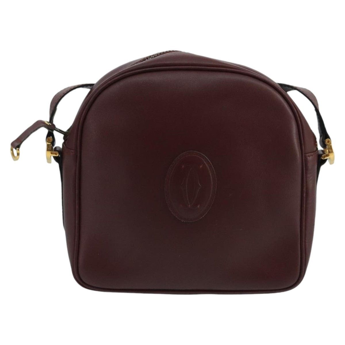 Cartier Cartier Shoulder Bag Leather Bordeaux Gold Size ONE SIZE - 2 Thumbnail