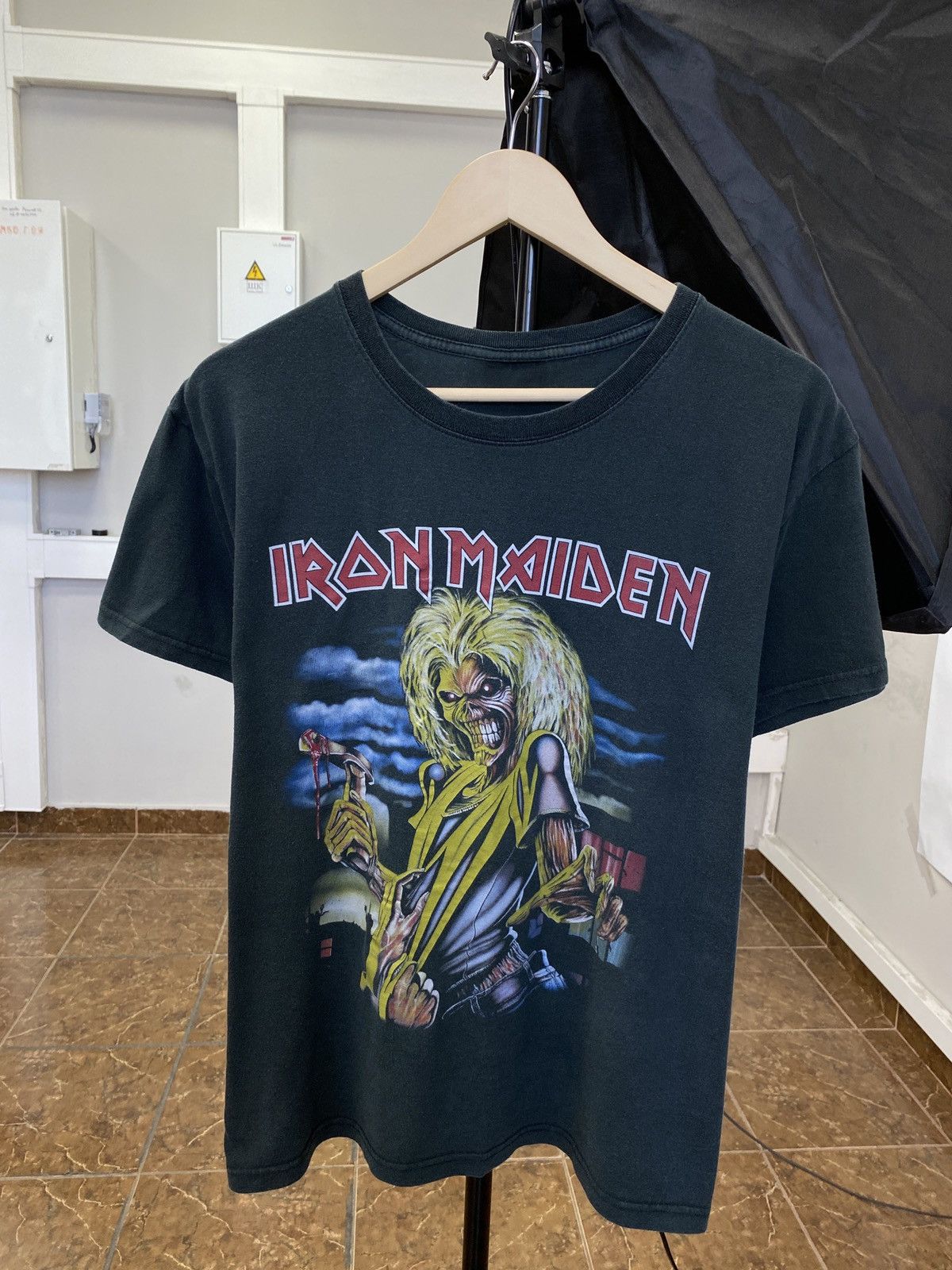 Iron Maiden ☠️ Vintage 90s Iron Maiden Death Skull Skeleton T-Shirt Retro Size US M / EU 48-50 / 2 - 1 Thumbnail