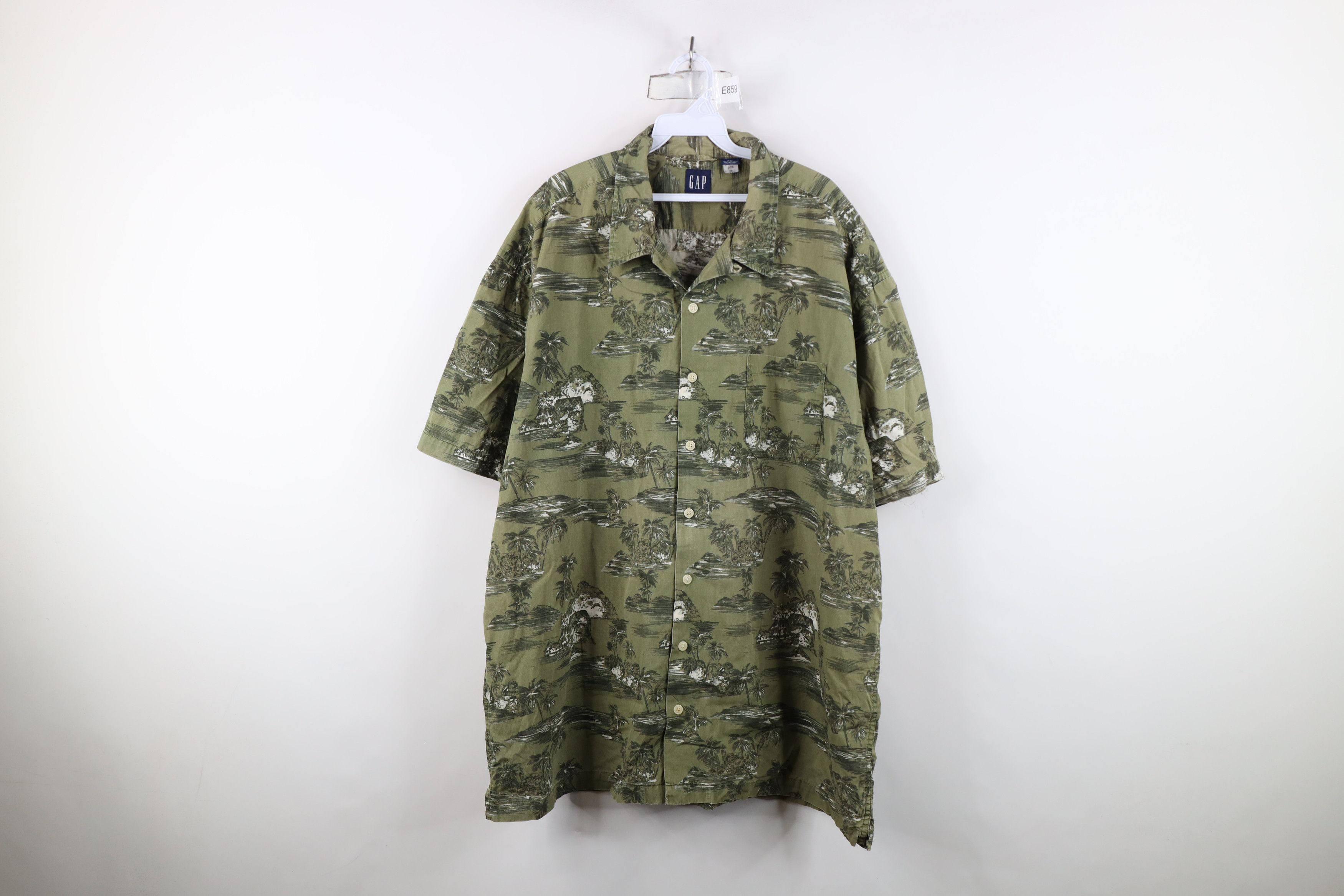 Gap Vintage Y2K 2000 Gap Collar Island Hawaiian Button Shirt Size US XXL / EU 58 / 5 - 1 Thumbnail