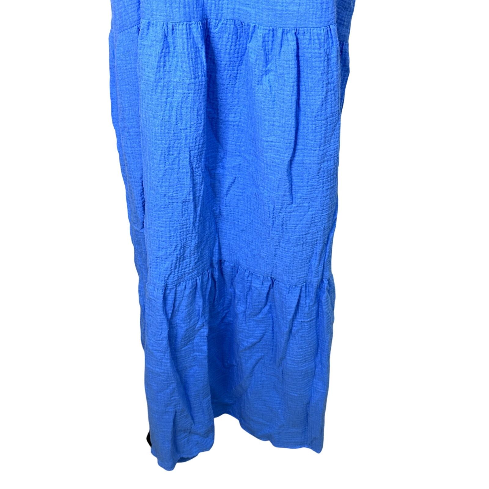 Steve Madden Steve Madden Maxi Dress Ruffled Flutter Straps Blue M NWOT Size M / US 6-8 / IT 42-44 - 7 Thumbnail