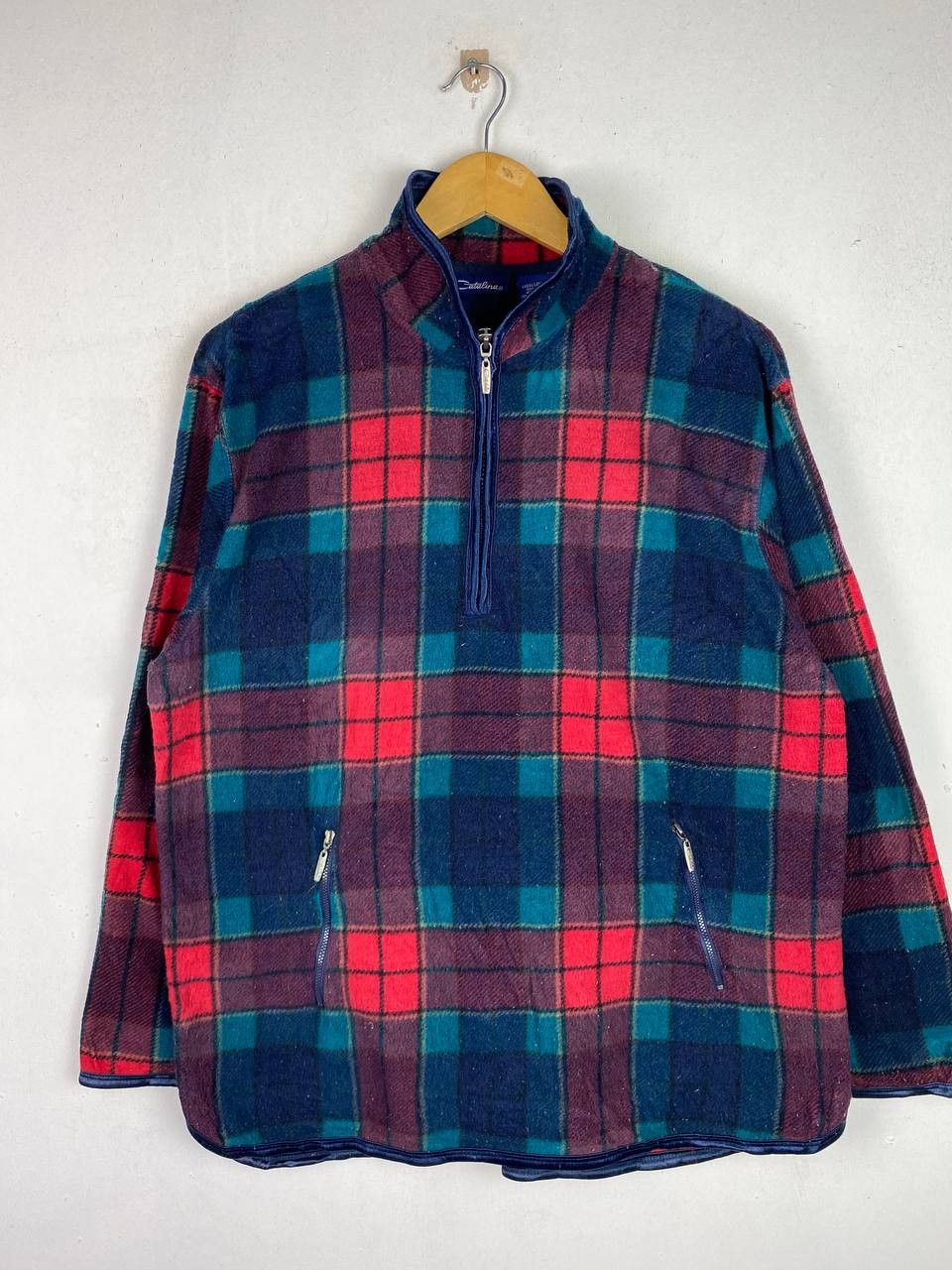 vintage catalina multicolor fleece jacket nice design