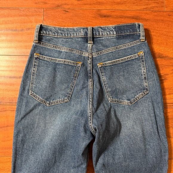 Abercrombie & Fitch Abercrombie & Fitch Blue Distressed The Ankle Straight Jeans Size 28" / US 6 / IT 42 - 2 Thumbnail