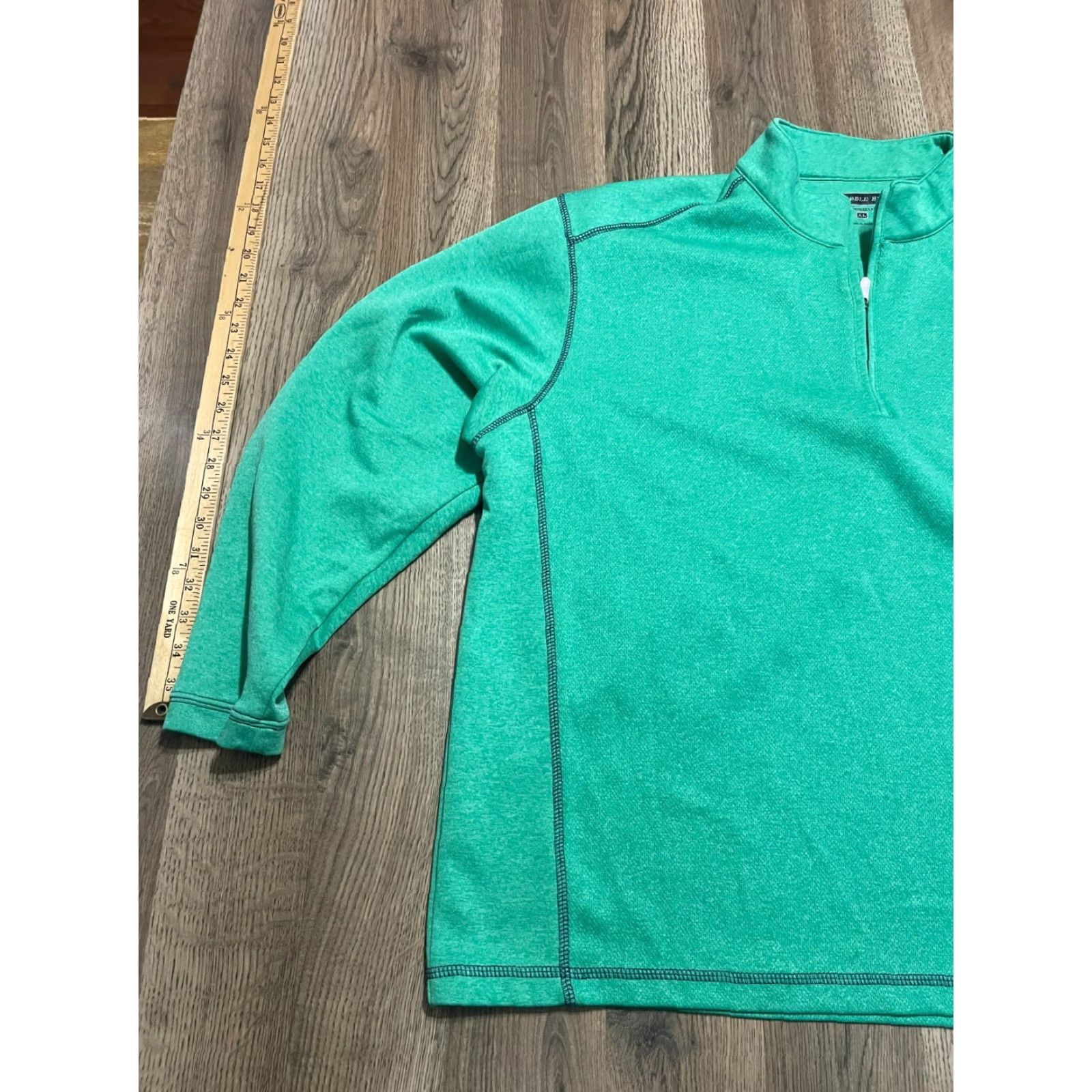Vintage Pebble Beach Sweatshirt Women’s XL Green 1/4 Zip Pullover Long Sleeve Casual Modern Shirt Pullover Mens Womens Girls? Size XL / US 12-14 / IT 48-50 - 3 Thumbnail