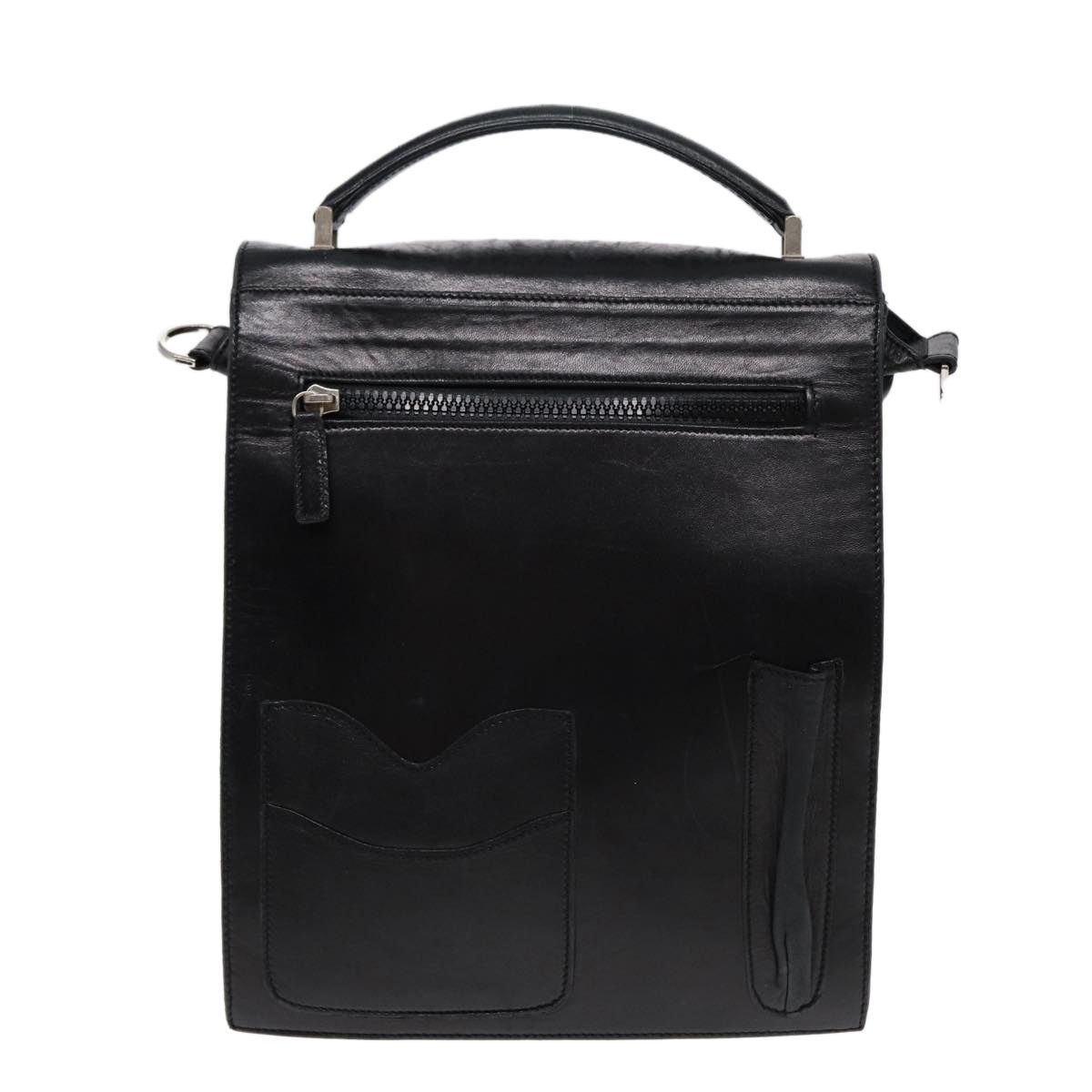 Fendi FENDI Hand Bag Leather Black Silver Size ONE SIZE - 3 Thumbnail