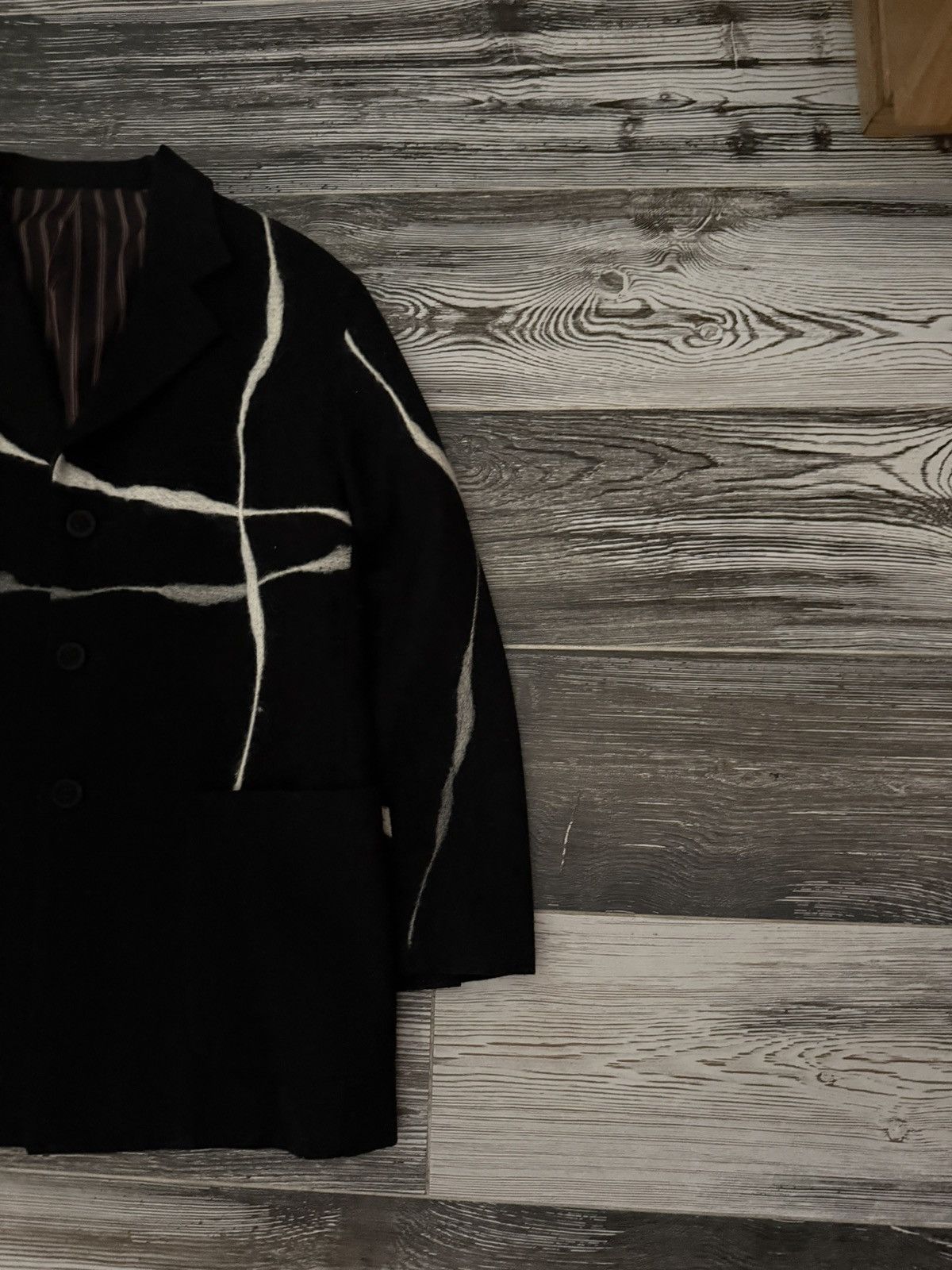 Yoshiyuki Konishi Wool Appliqué Blazer Size 48R - 3 Thumbnail