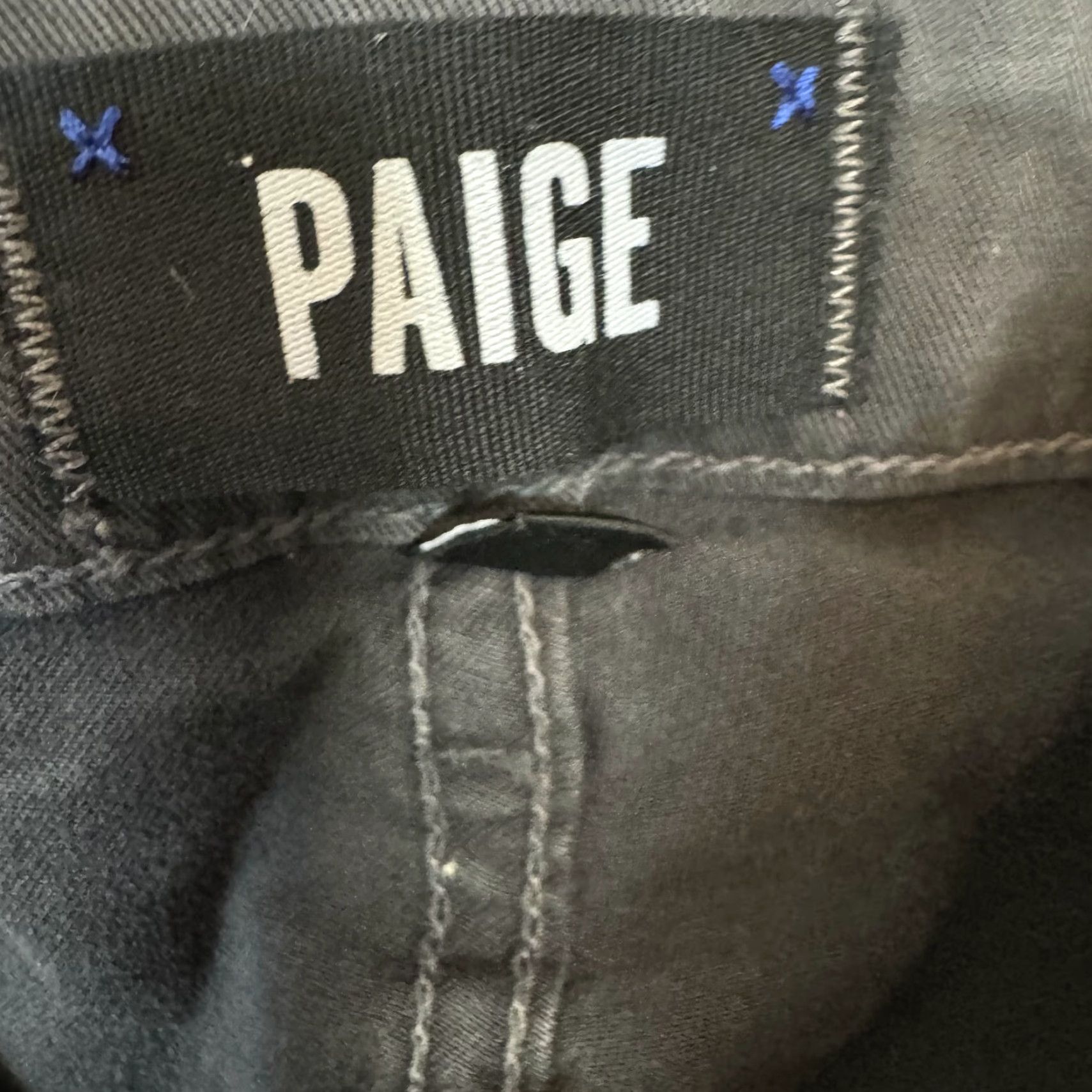 Paige Paige Jeans Mens 33 Grey Slim Straight 5-Pocket Denim Mid-Rise Regular Length 32in Dark Wash Casual Size US 33 - 8 Thumbnail