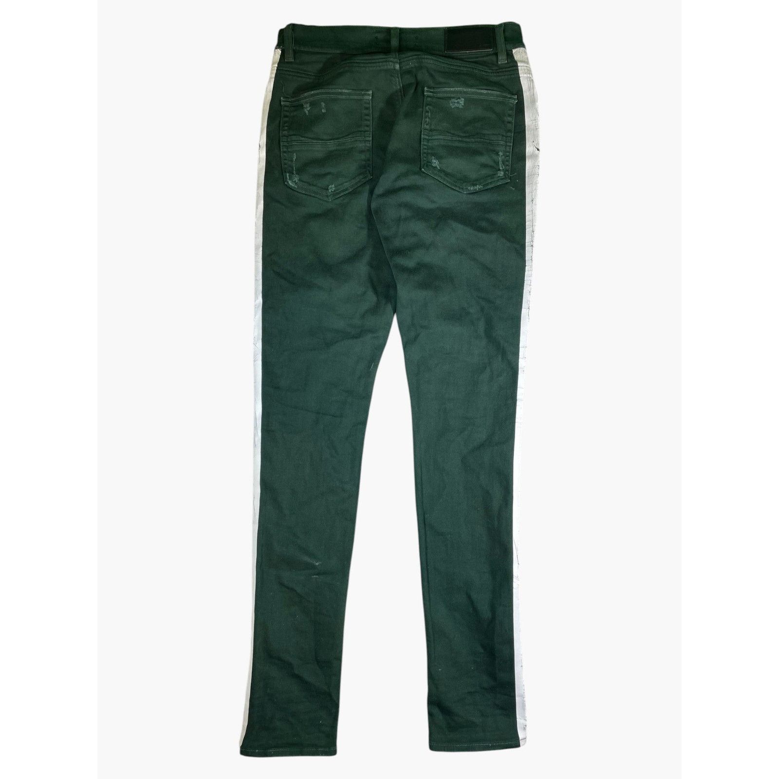 Amiri Amiri Stripe Green & White Jeans Size US 31 - 2 Thumbnail