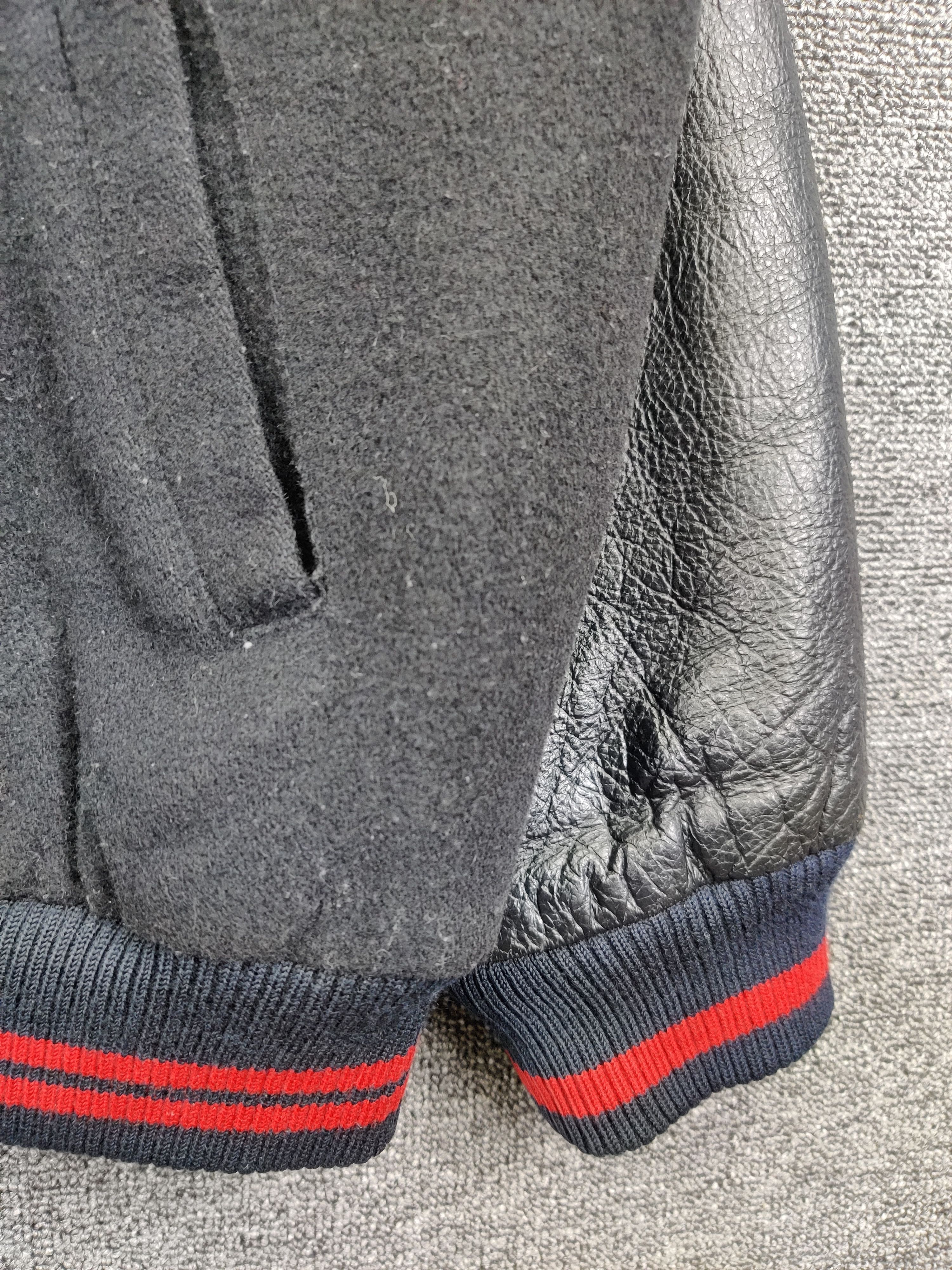 Nike Vintage 90s Nike Air Jordan Wool Leather Varsity Jacket Size US XL / EU 56 / 4 - 4 Thumbnail