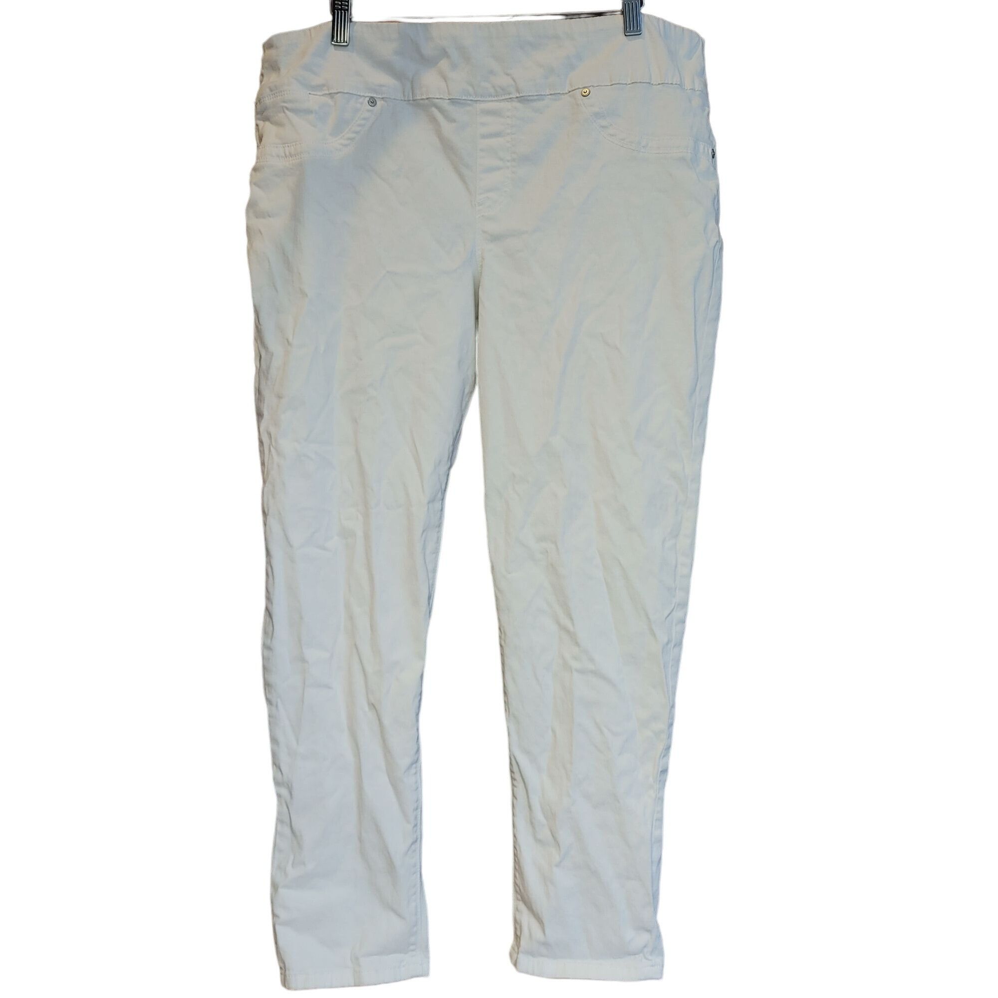 Other Style & Co Women's White Boyfriend Fit Straight Leg Jeans XL Size 40" / US 18 - 1 Thumbnail