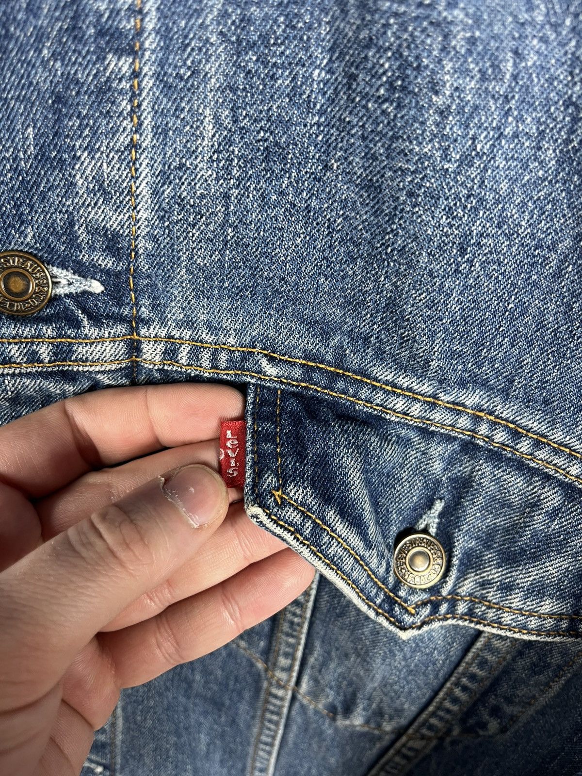 Levi's Levis denim jacket vintage 90s western style Size US XXL / EU 58 / 5 - 4 Thumbnail