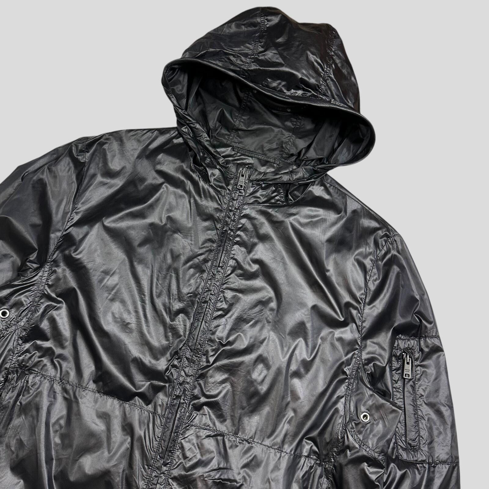 Prada Prada Milano 2017 Rubber Race Logo Technical Windbreaker - L Size US L / EU 52-54 / 3 - 5 Thumbnail