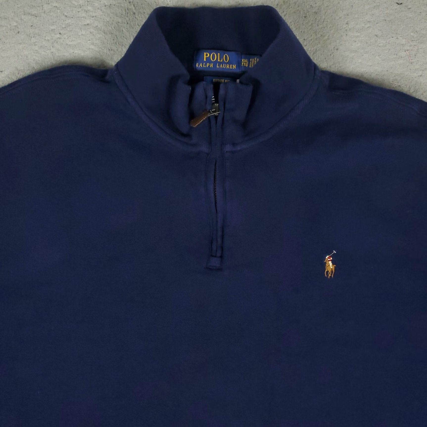 Ralph Lauren Ralph Lauren Sweater Mens Large Blue 1/4 Zip Pullover Knit Sweatshirt Size US XXL / EU 58 / 5 - 2 Thumbnail