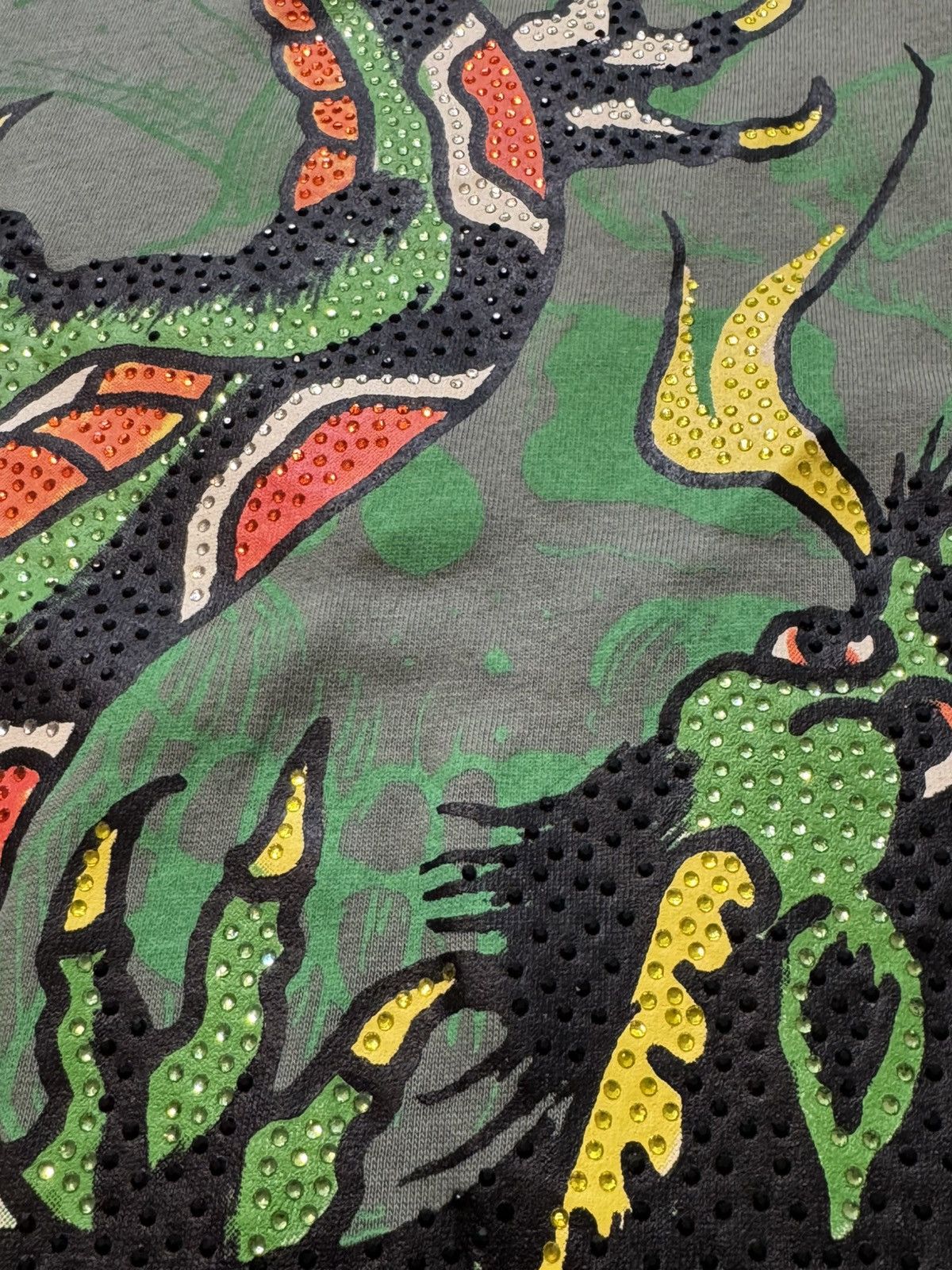 Ed Hardy Ed Hardy large Olive Dragon Tee Size US L / EU 52-54 / 3 - 4 Thumbnail