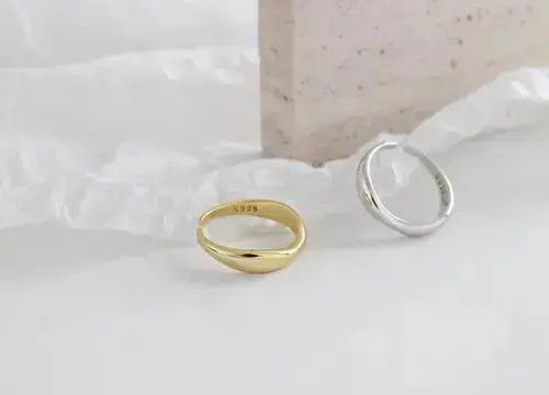 Other Gold Color Irregular Wave Adjustable Ring Size ONE SIZE - 1 Thumbnail