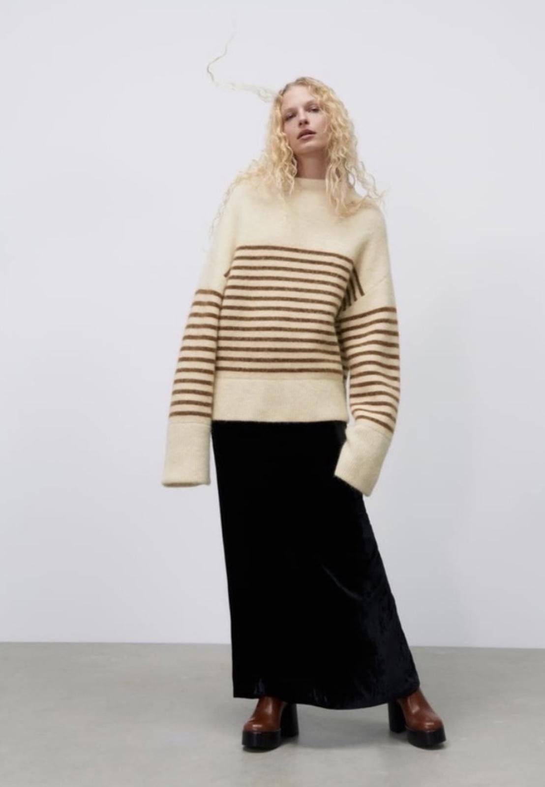 Zara Zara STRIPED WOOL ALPACA BLEND SWEATER LIMITED EDITION M Size M / US 6-8 / IT 42-44 - 1 Thumbnail