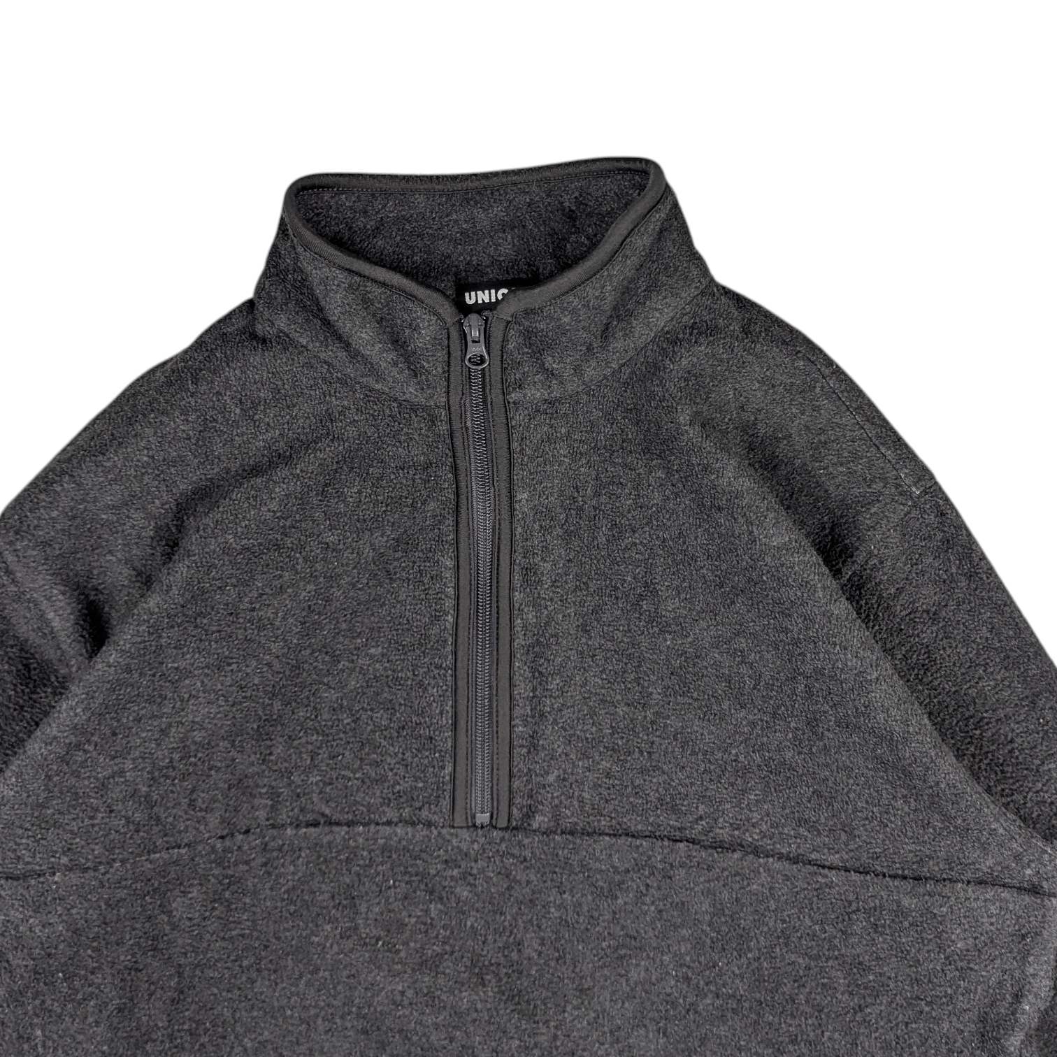 Japanese Brand Vintage 90's JAPAN UNIQLO Dark Grey Fleece Sweatshirt Size US L / EU 52-54 / 3 - 5 Thumbnail