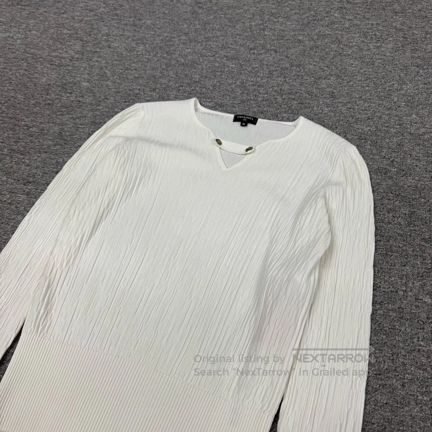 Chanel Chanel Golden little horse buckle; Knitted top| Size S / US 4 / IT 40 - 3 Thumbnail
