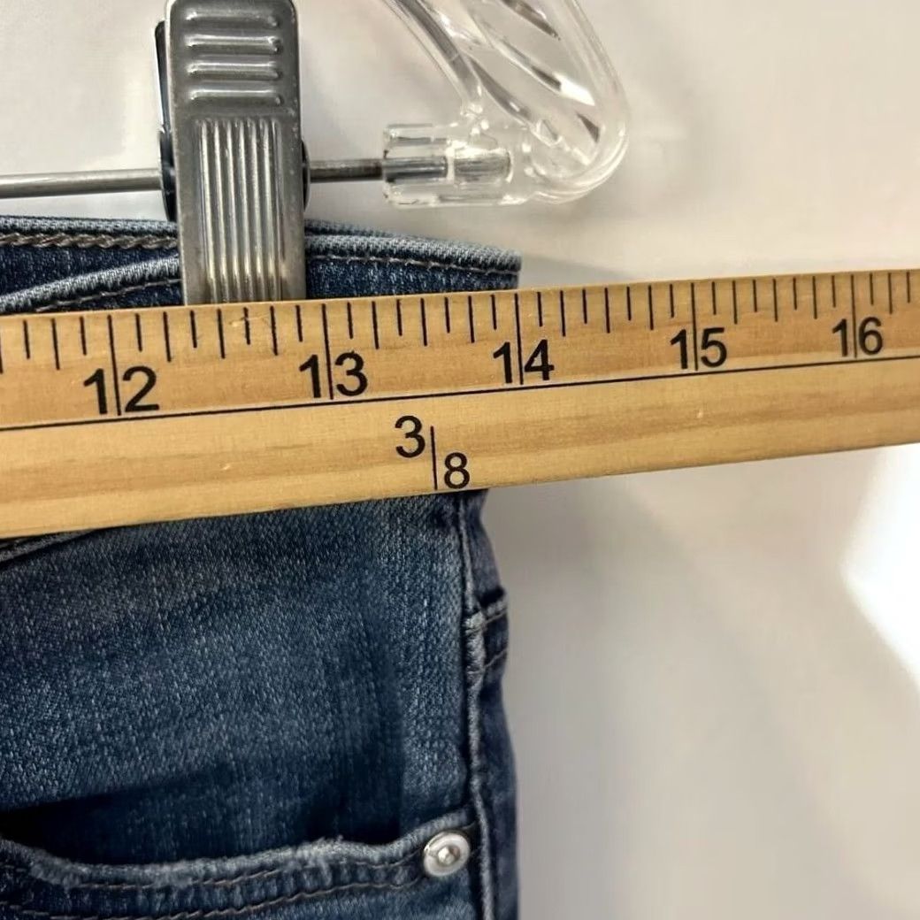 Vintage AG Adriano Goldschmied The Legging Ankle Skinny Jeans Blue Distressed 26R Womens Jeans 5-Pocket Stretch Cotton Blend Zip Button" Size 26" / US 2 / IT 38 - 6 Thumbnail