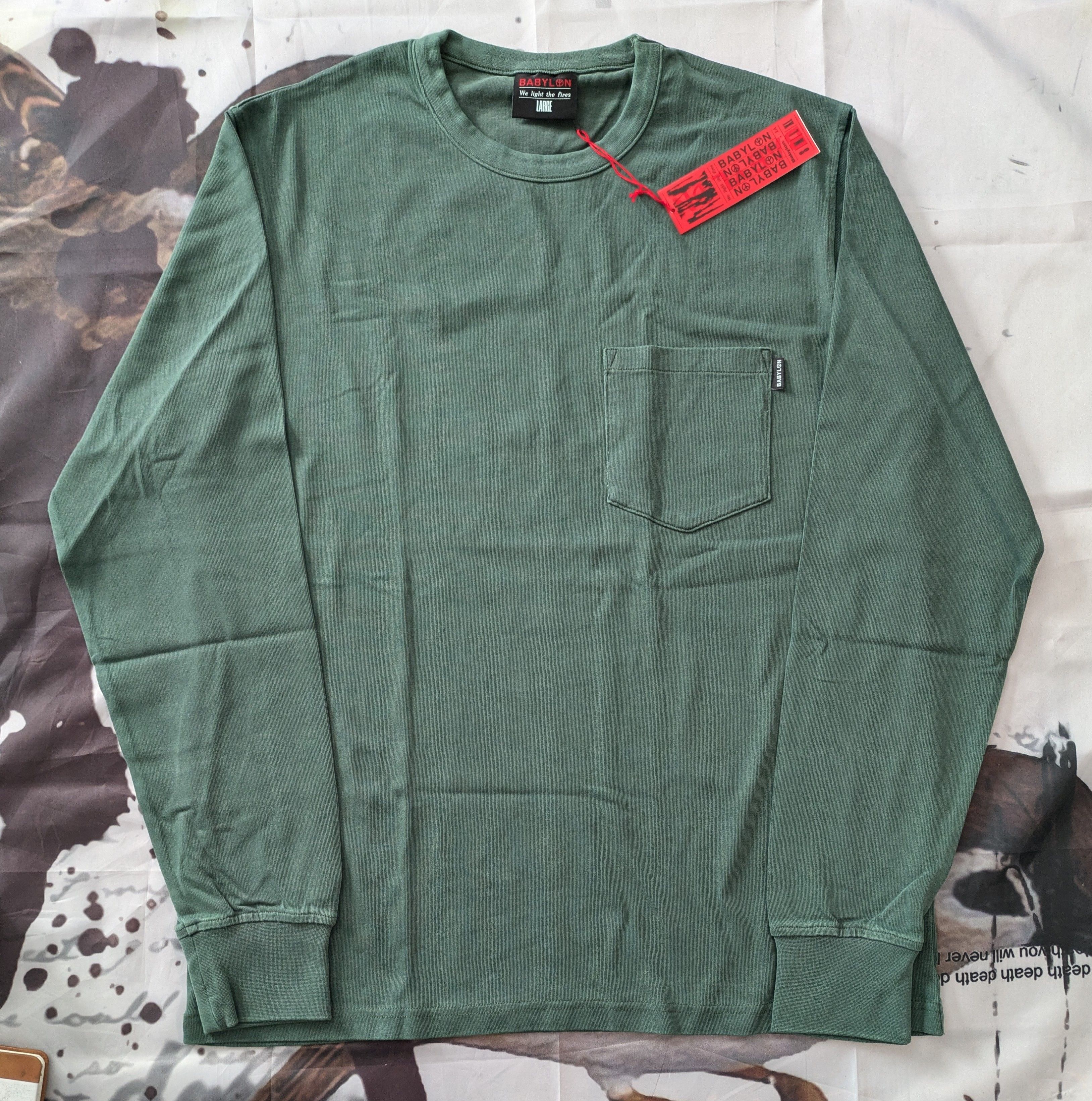 Garment Dyed Long Sleeve Pocket Tee