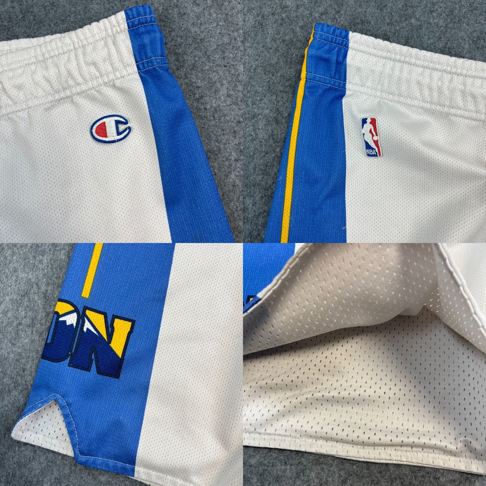 Champion VINTAGE Champion Denver Nuggets Mens Shorts Baggy XL White Basketball NBA Shorts Mens XL White Champion Basketball NBA Size US 36 / EU 52 - 8 Thumbnail