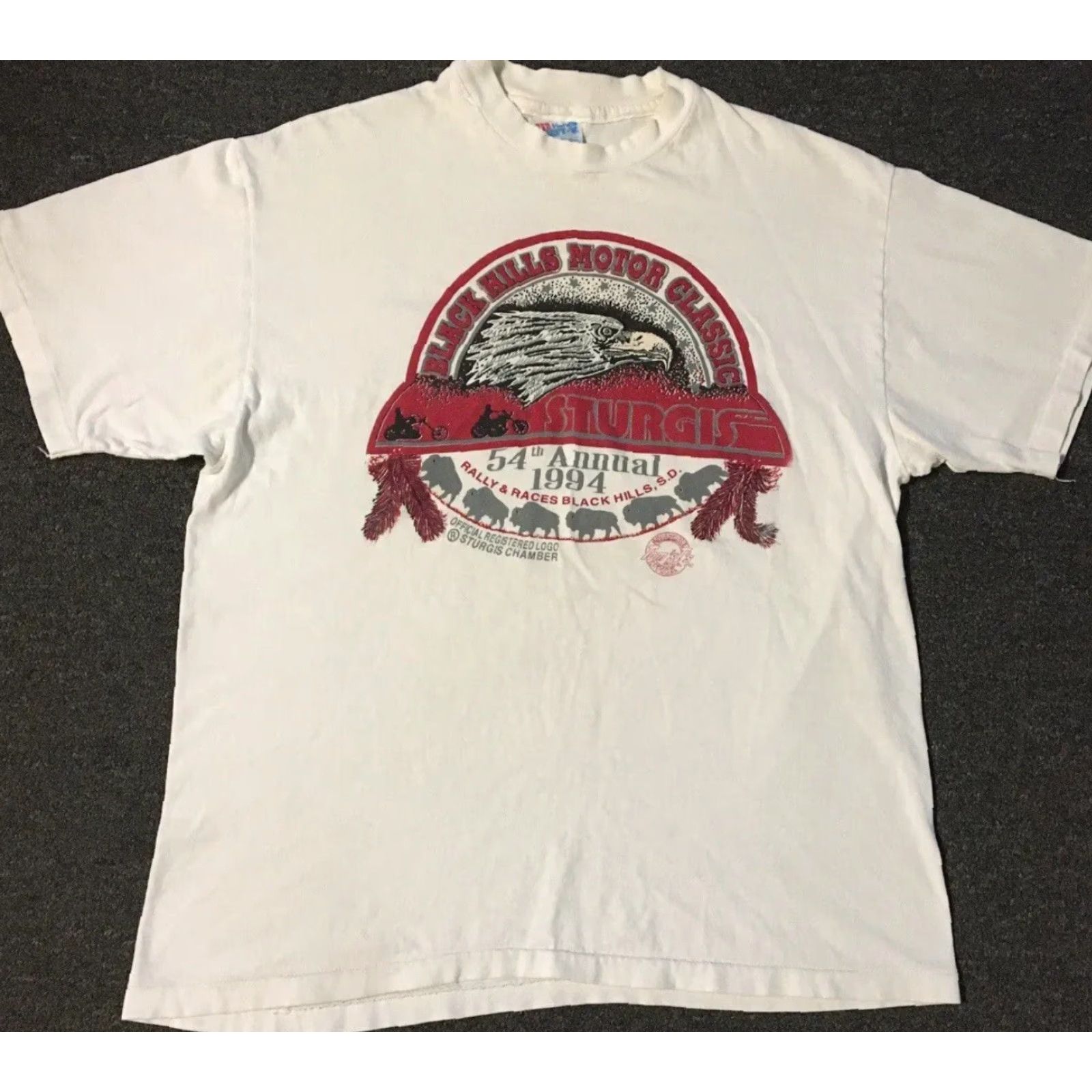 Vintage Vtg 90s Sturgis Rally Faded Eagle Shirt M USA Biker Grunge Motorcycle Harley 80s Size US M / EU 48-50 / 2 - 2 Thumbnail