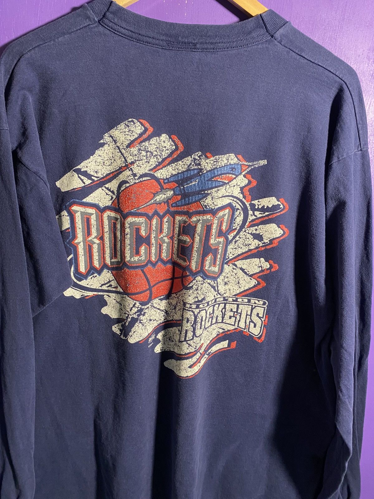 Starter Vintage 90s Starter Houston rockets logo long-sleeve Size US XL / EU 56 / 4 - 3 Thumbnail