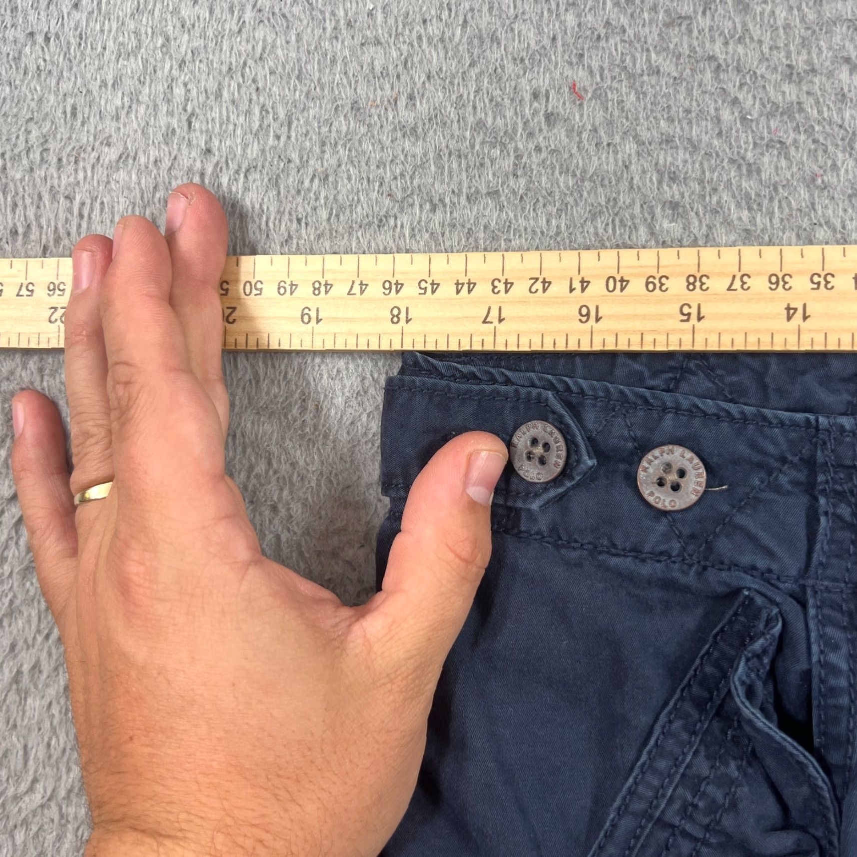 Polo Ralph Lauren VINTAGE Polo Ralph Lauren Cargo Shorts Men 32 Blue 90s Military Pockets Summer Casual Mens Size US XS / EU 42 / 0 - 7 Thumbnail