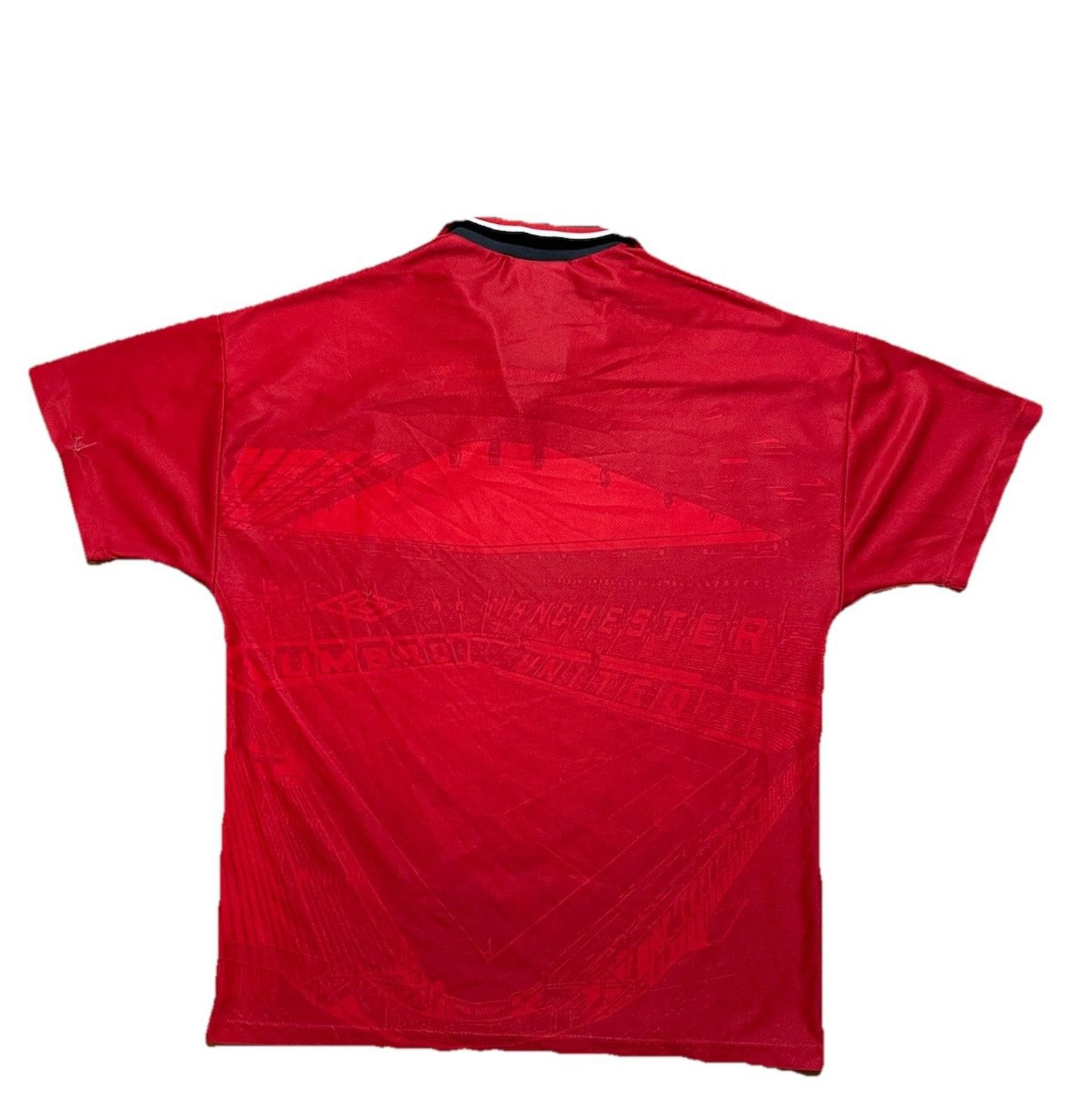 Umbro 1994-1996 Umbro Manchester United Home Soccer Jersey Large Size US L / EU 52-54 / 3 - 2 Thumbnail