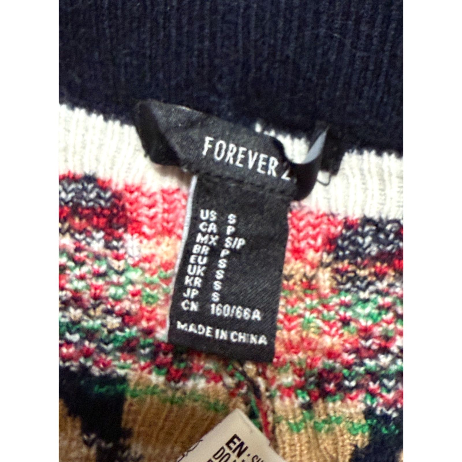 Forever 21 F21 Pants Womens Small Leggings Holiday Christmas Gingerbread Man Candy Canes Leggings, Black, Regular, Size S, Mens? Size 28" / US 6 / IT 42 - 4 Thumbnail