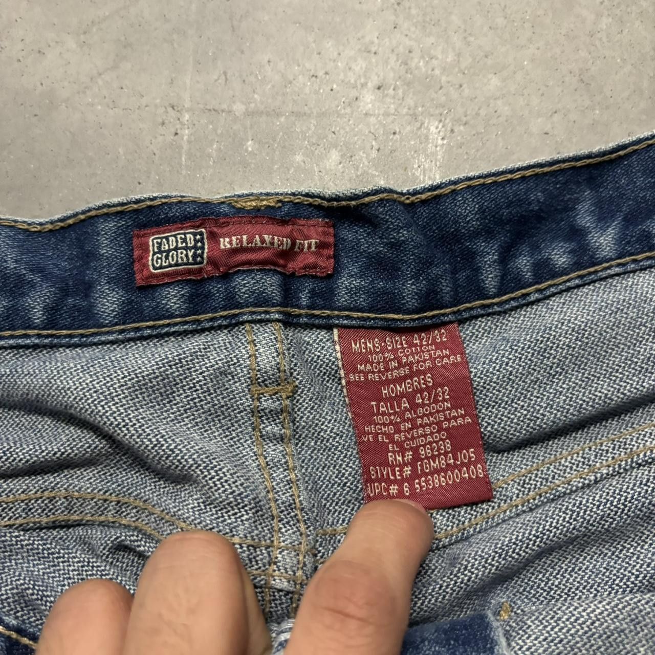 Japanese Brand × Vintage Crazy Vintage Y2K/2000s Baggy Grunge Dark Wash Skater Denim Jeans! Size US 42 / EU 58 - 7 Thumbnail