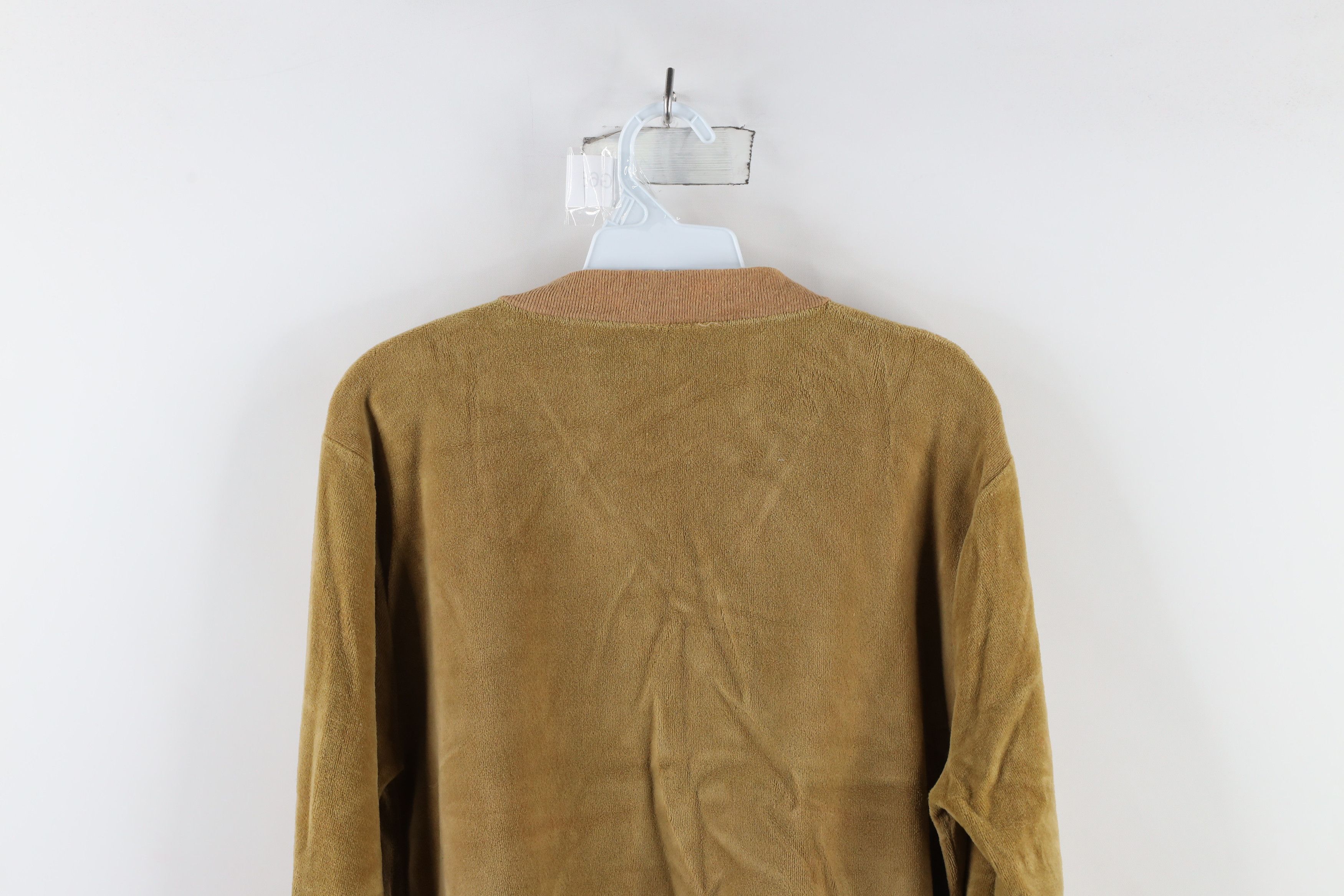 Vintage Vintage 70s Streetwear Blank Terry Cloth V-Neck Sweater USA Size US L / EU 52-54 / 3 - 11 Thumbnail
