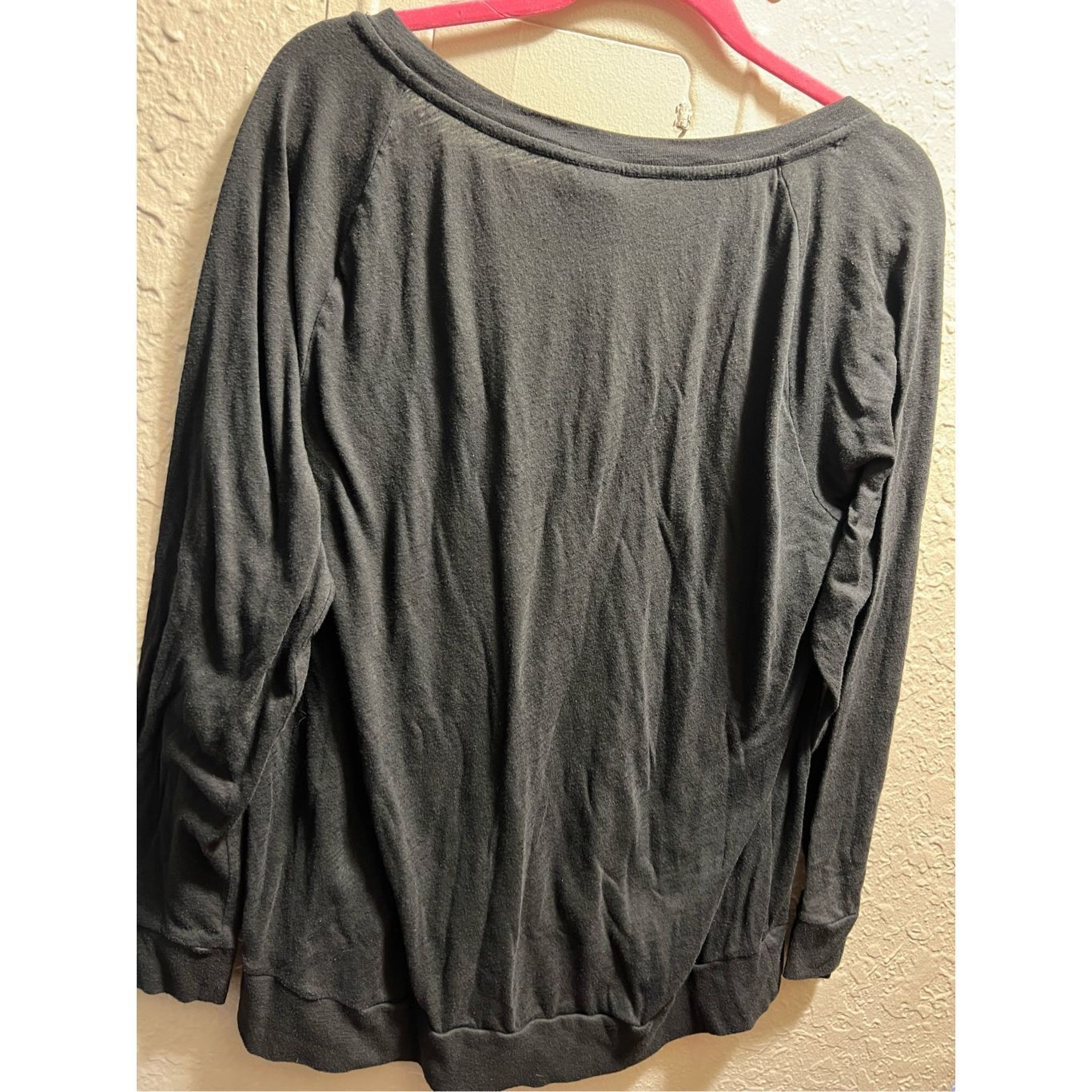Pink PINK By Victoria’s Secret Black V-Neck Long Sleeve Top Woman Size L / US 10 / IT 46 - 7 Thumbnail