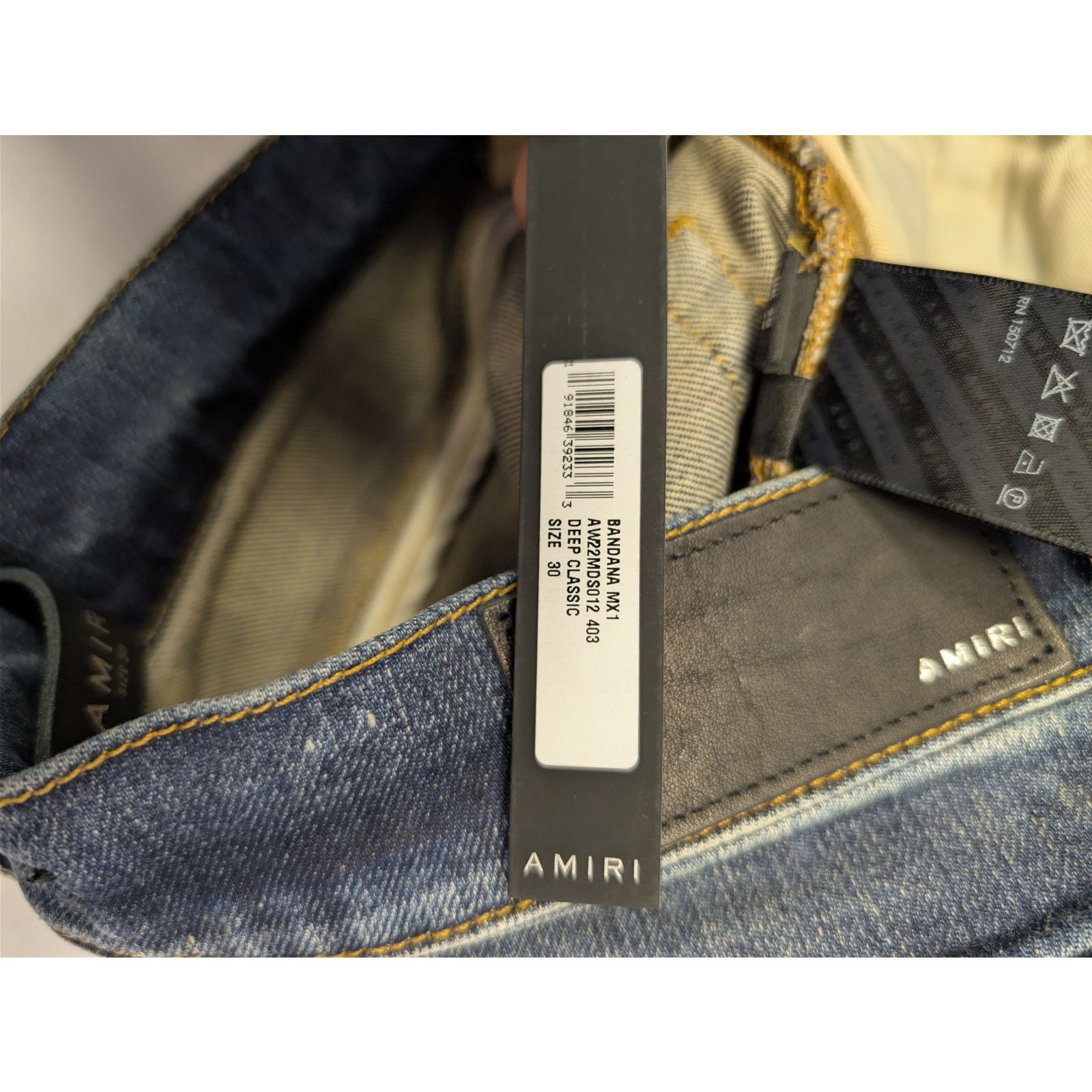 Amiri o1rshd1 Q:2 / Bandana MX1 Denim Jeans in Deep Classic Size US 30 / EU 46 - 20 Thumbnail