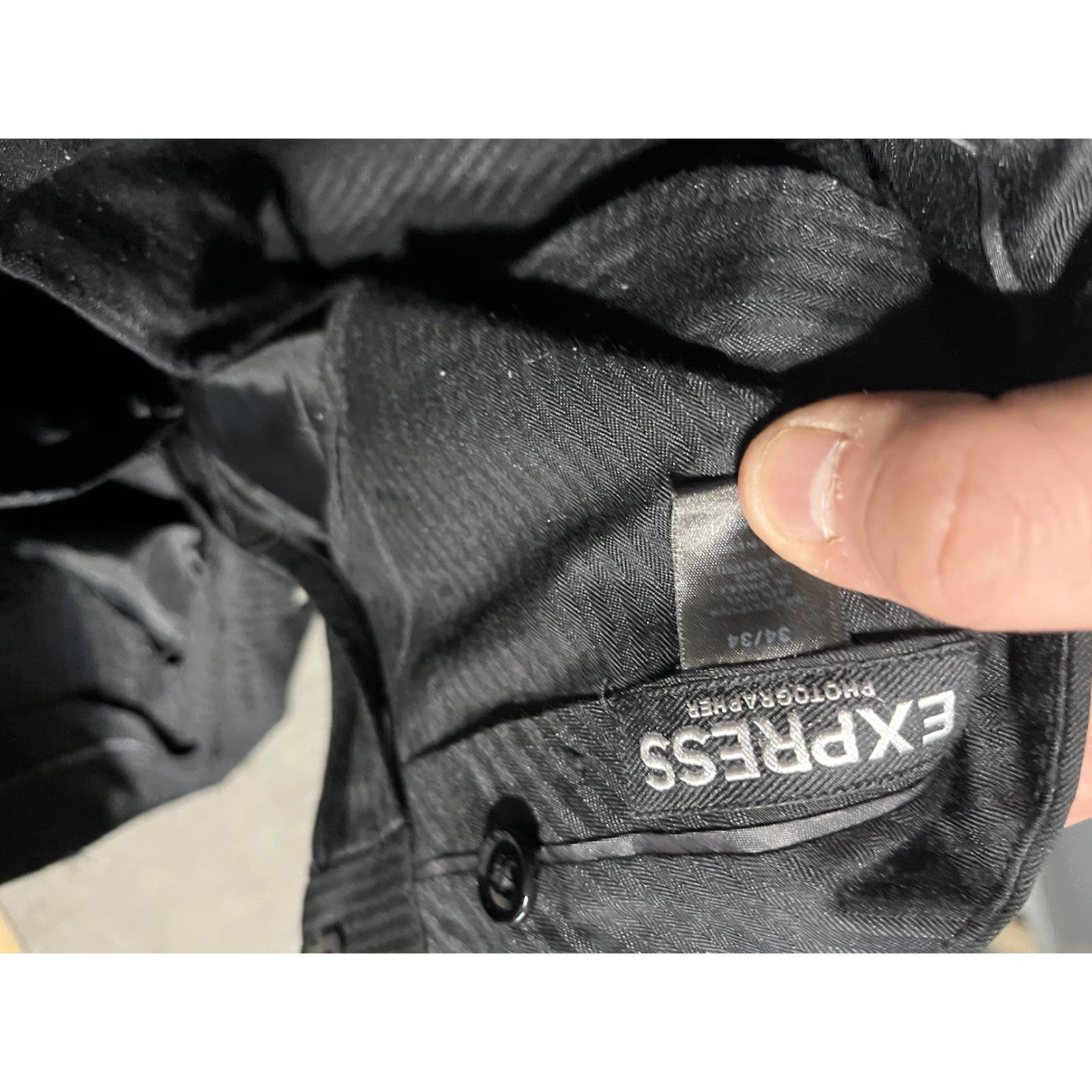 Express Express Photographer Dress Pants Mens 34x32 Black Straight Leg Vintage No Distressed Size US 34 / EU 50 - 5 Thumbnail