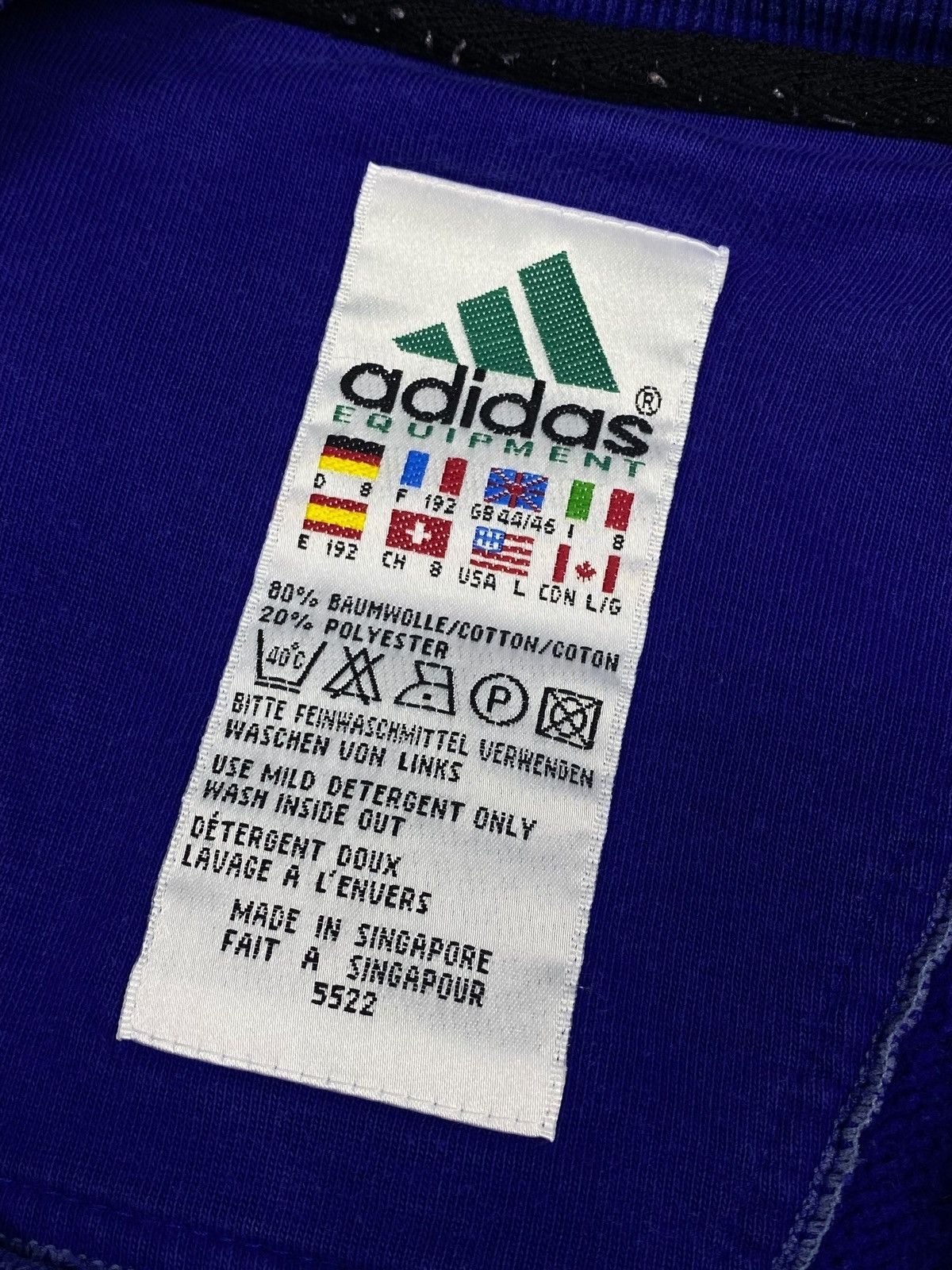 Adidas 🔥 90s VTG ADIDAS EQUIPMENT SWEATSHIRT Y2K GERMAN CORP VIBES Size US L / EU 52-54 / 3 - 19 Thumbnail