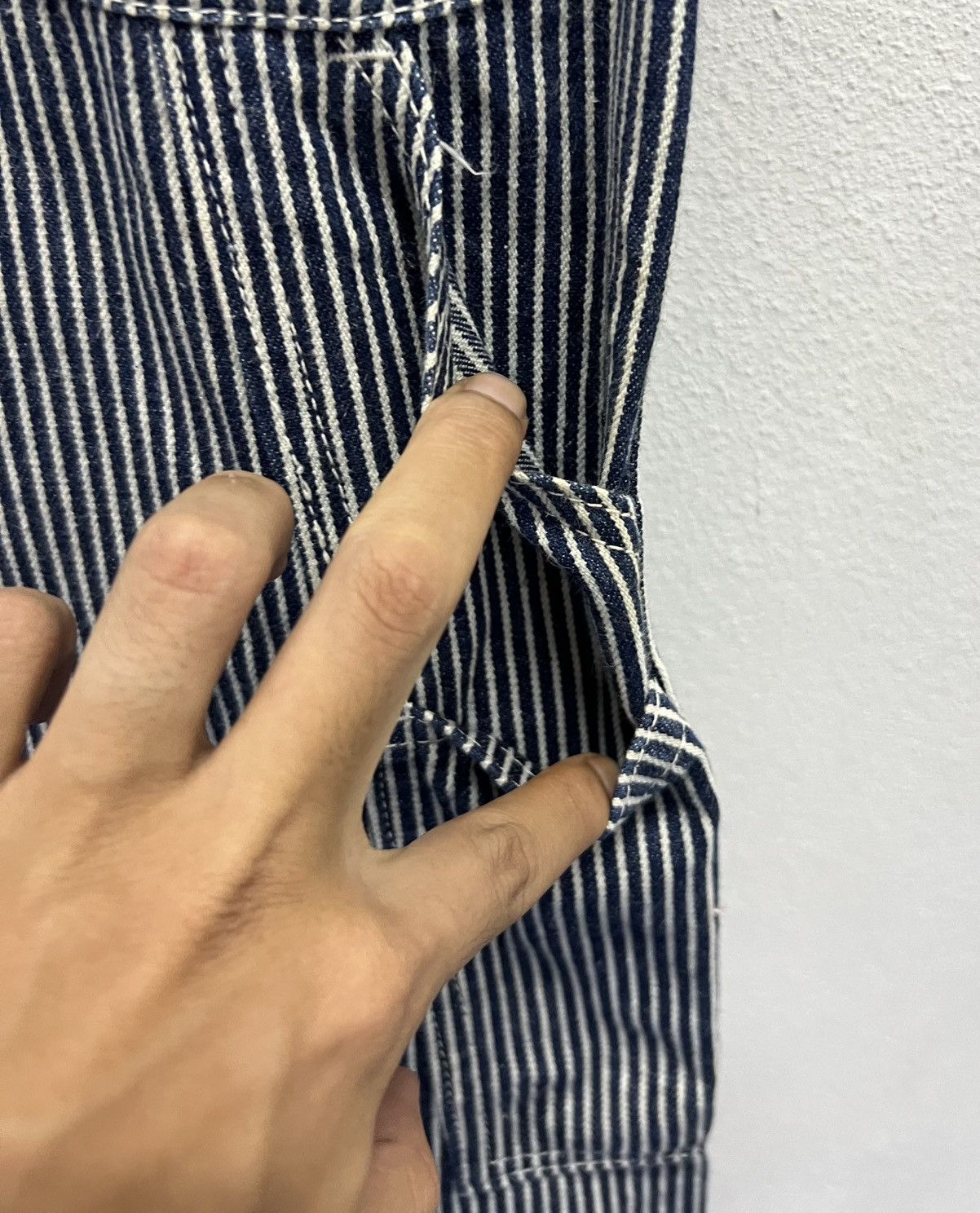 Japanese Brand × Vintage Vintage Vicerer Striped Denim Overalls - Size M Size US 31 - 15 Thumbnail