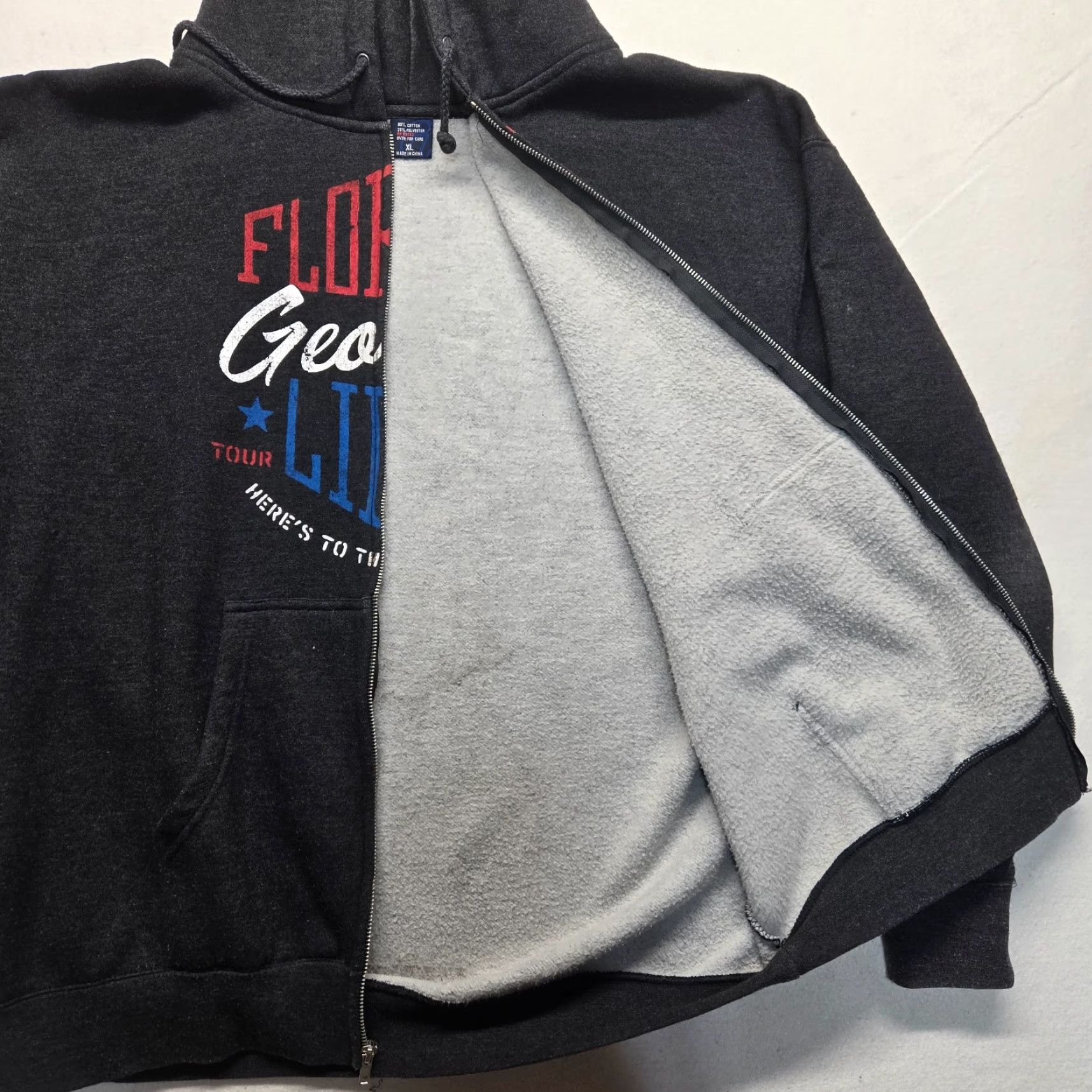 Vintage Florida Georgia Line Hoodie Zip Front Charcoal Adult XL Size US XL / EU 56 / 4 - 3 Thumbnail