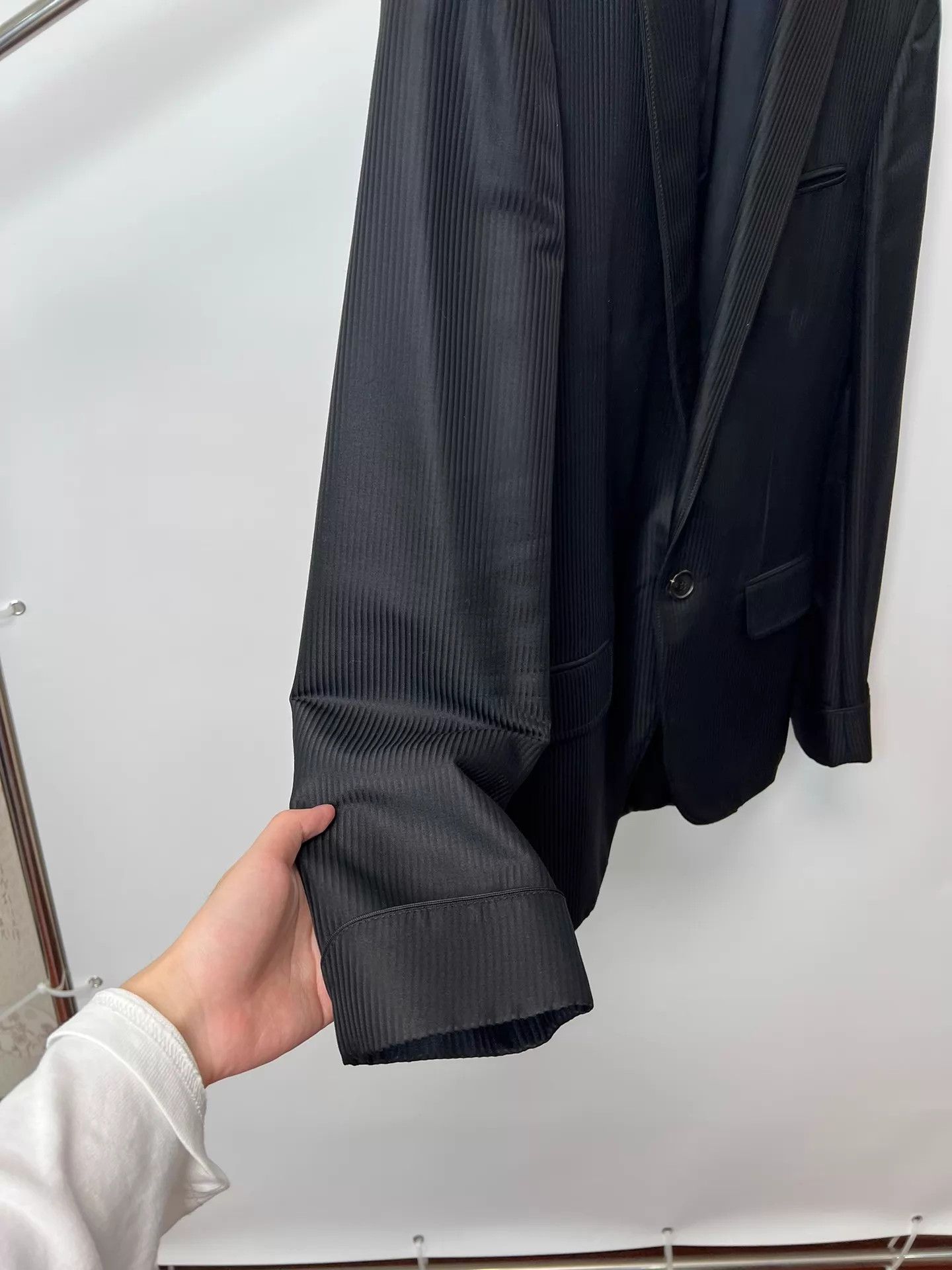 Dior Dior Homme Runway Striped Wool Blend Tailored Blazer 48 Size 48R - 4 Thumbnail