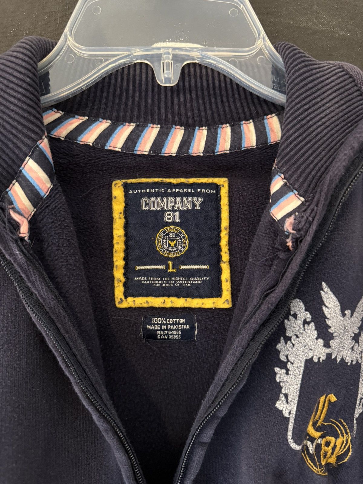 Company 81 COMPANY 81 ZIP-UP SWEATSHIRT – NAVY (VINTAGE / DISTRESSED) Size US L / EU 52-54 / 3 - 6 Thumbnail