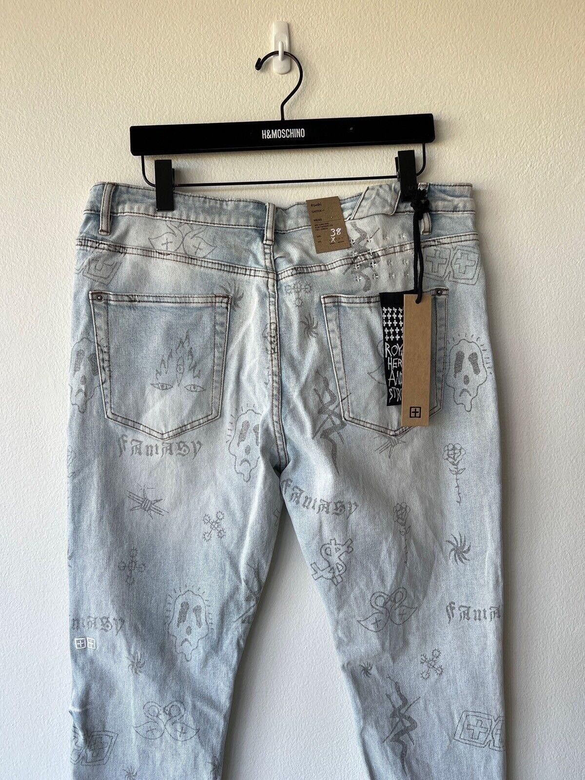 Ksubi new Ksubi mens denim jean chitch 38 blue stik n poke print Size US 38 / EU 54 - 6 Thumbnail