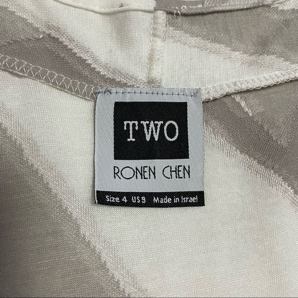 Other Ronen Chen Open Front Striped Cardigan Made in Israel Size Size S / US 4 / IT 40 - 6 Thumbnail