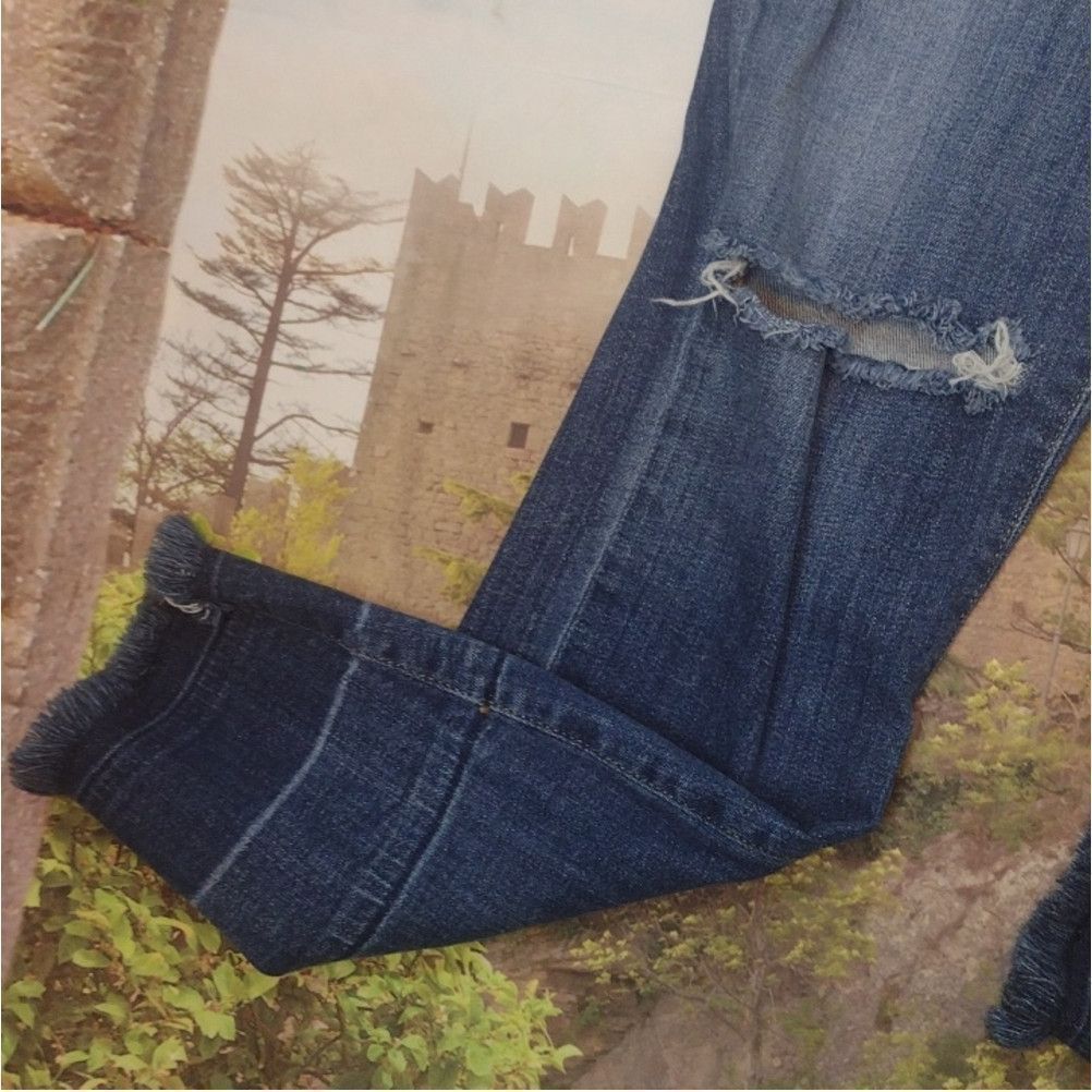 J Brand J BRAND Capri Stigma Distressed Fringe Jeans Size 26 Size 29" - 2 Thumbnail