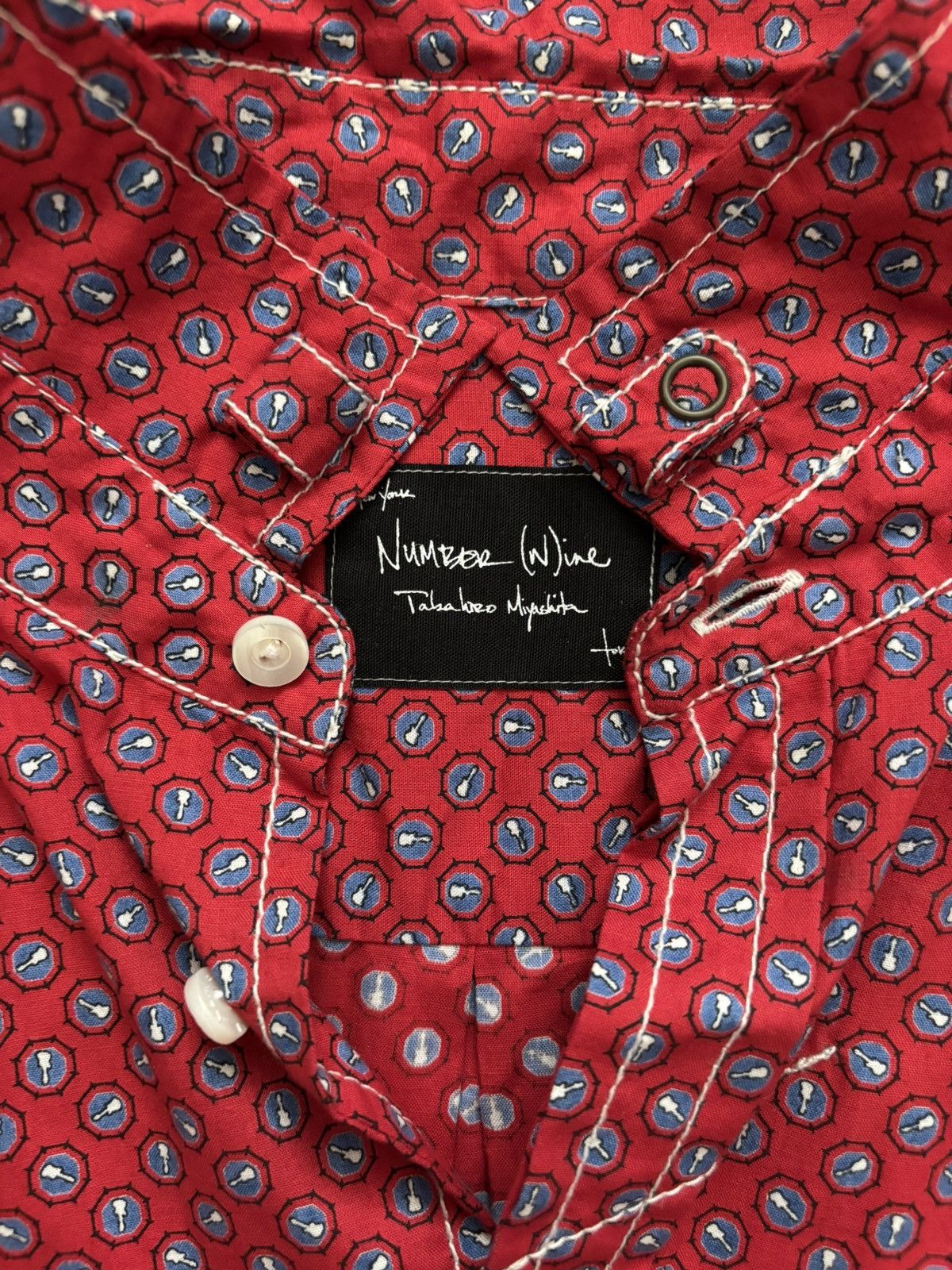 Number (N)ine Number (N)ine 08AW Guitar Pattern Shirt Showpiece Size US L / EU 52-54 / 3 - 7 Thumbnail