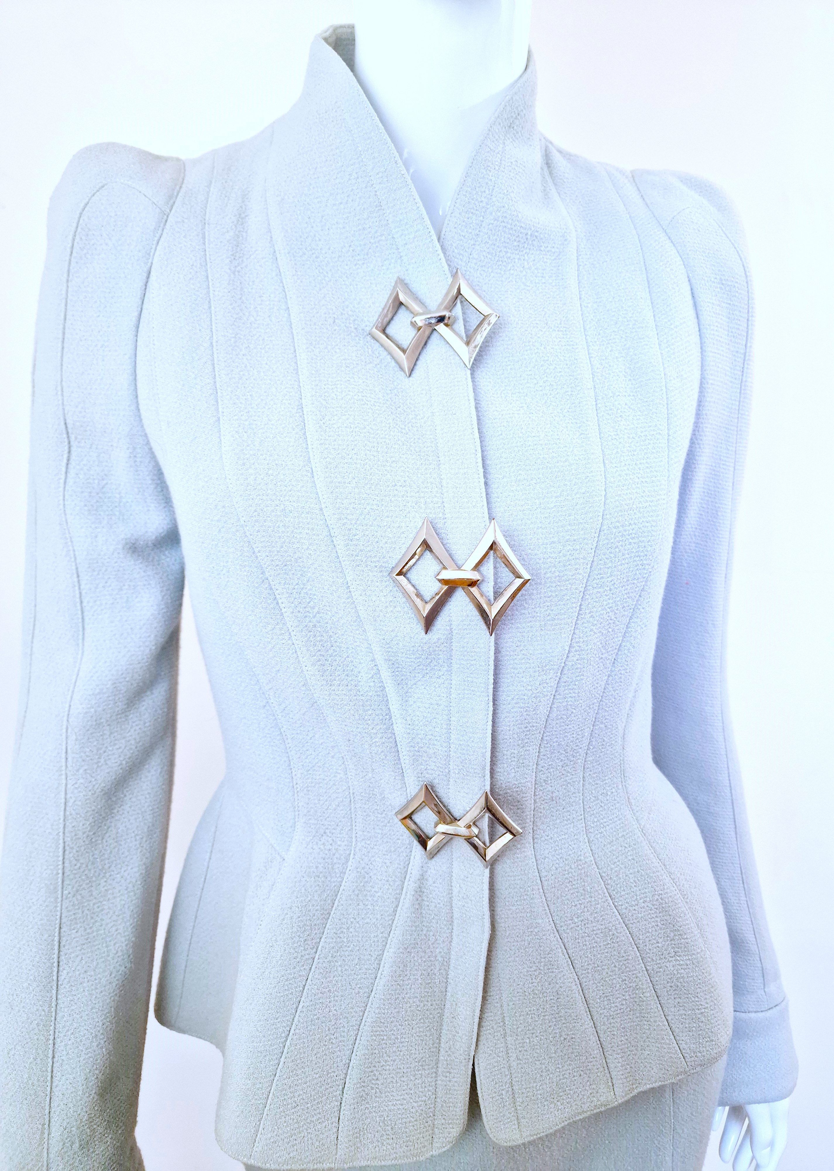 Thierry Mugler Thierry Mugler Metal Star Blue Couture XS Small Dress Suit Size XS / US 0-2 / IT 36-38 - 3 Thumbnail
