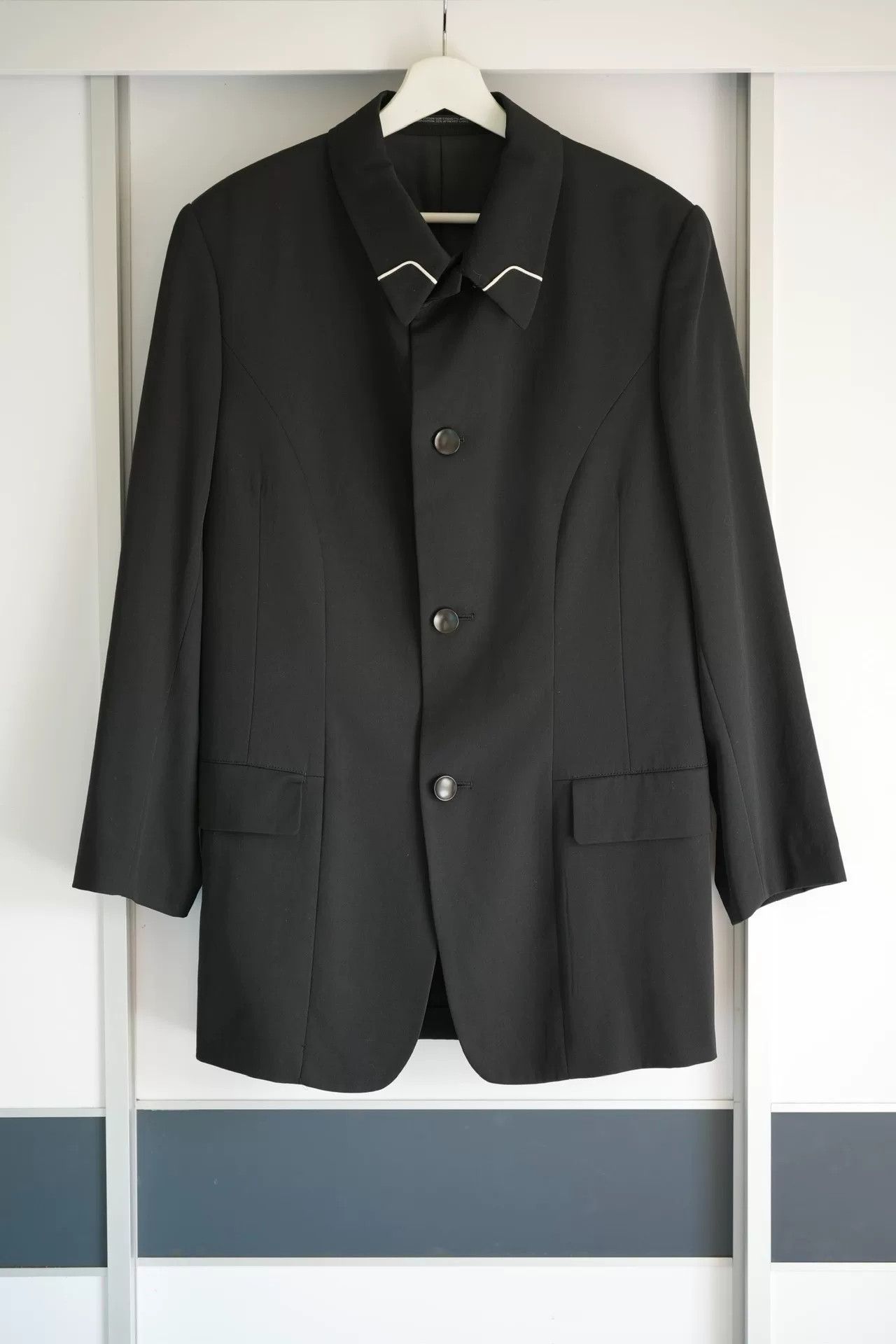 Yohji Yamamoto yohji yamamoto black wool jacket Size US L / EU 52-54 / 3 - 1 Thumbnail